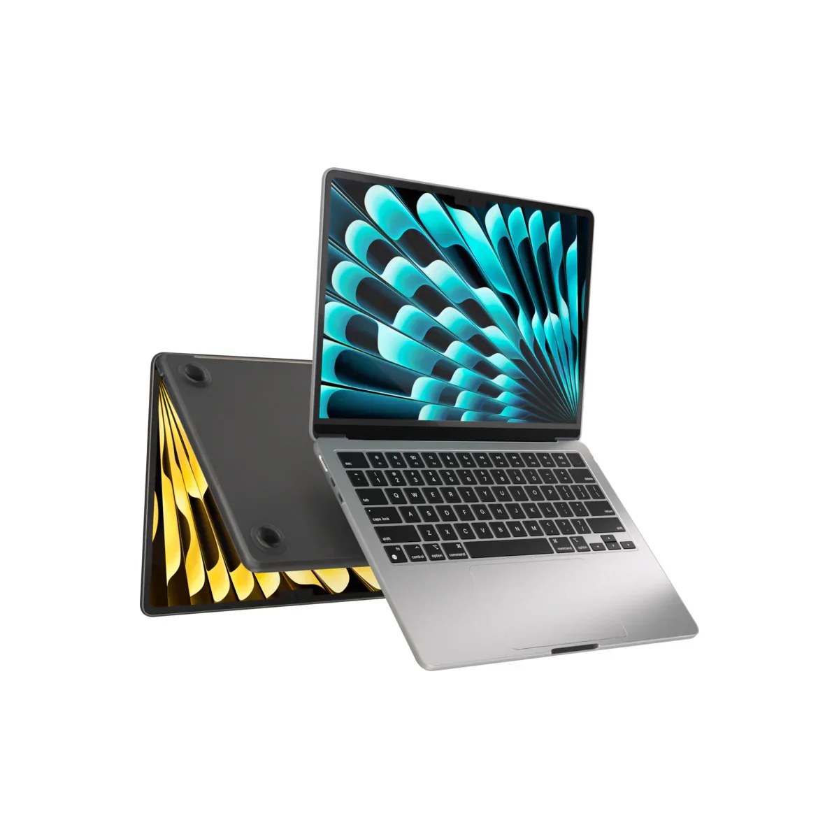 Carcasa de protectie NOA Safeguard pentru MacBook Air 15 M2, Smoke Black - Image 7