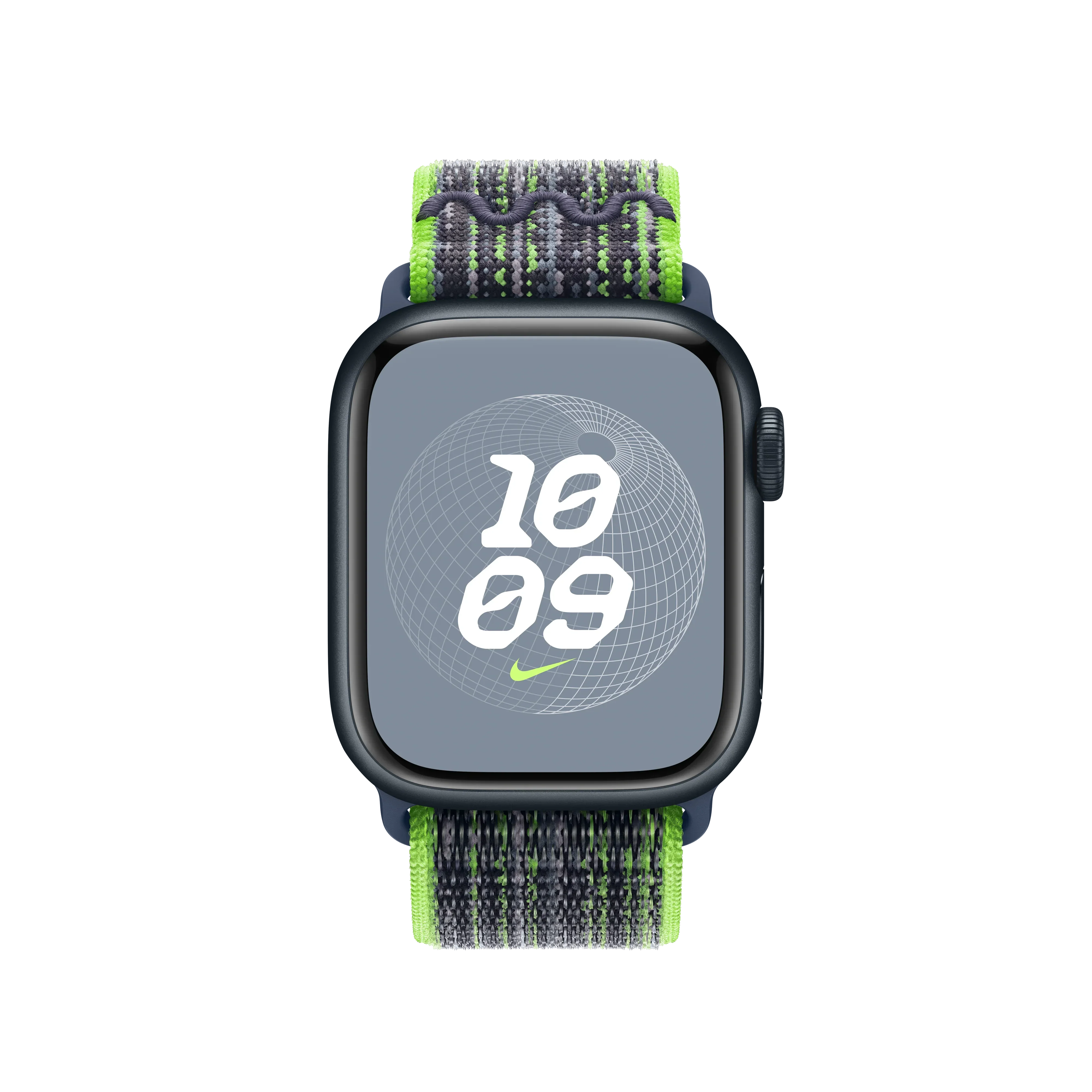 Curea Apple pentru Apple Watch 41mm Bright Green/Blue Nike Sport Loop - Image 3