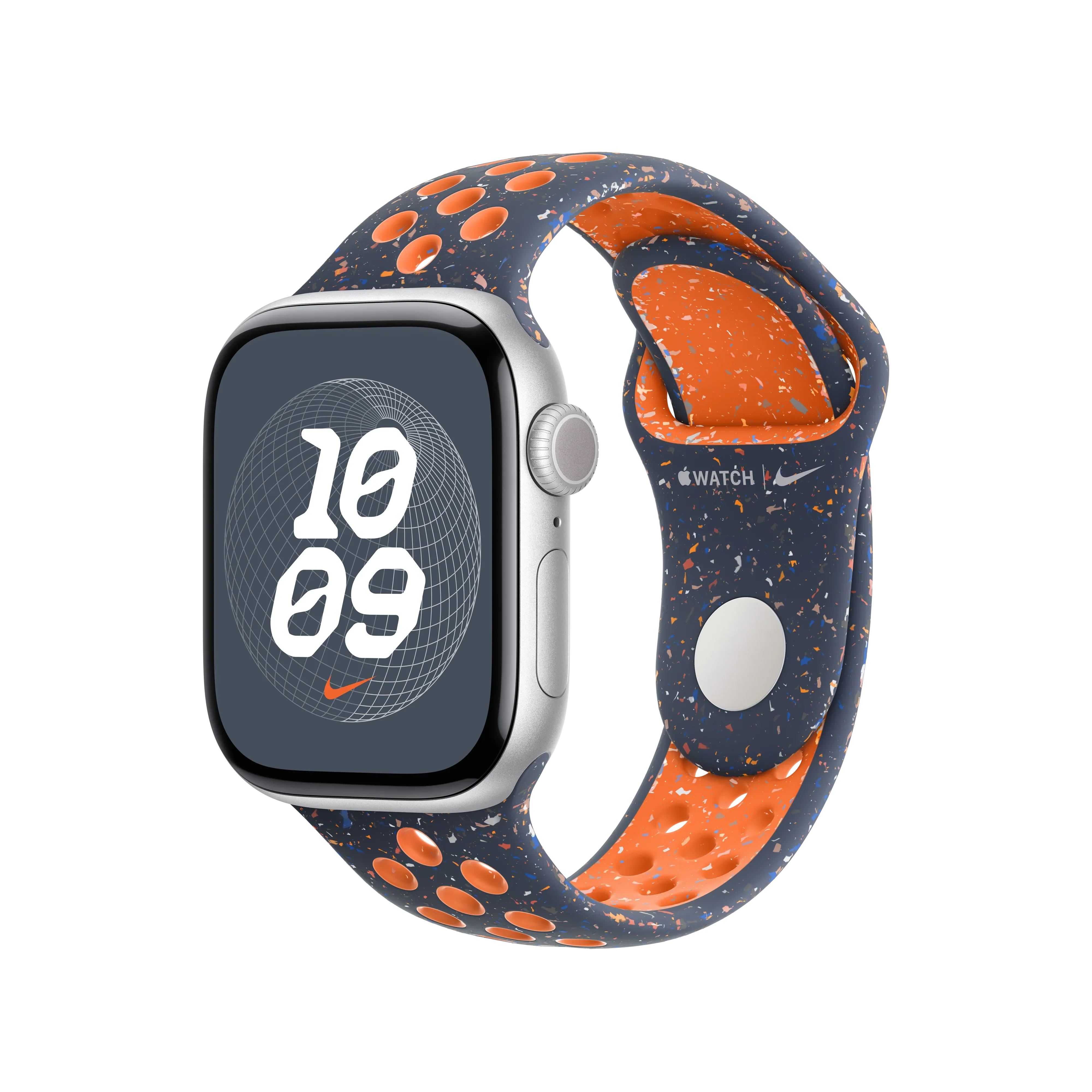 Curea Apple pentru Apple Watch 42mm Nike Sport Band, Blue Flame Nike Sport Band, S/M - Image 2