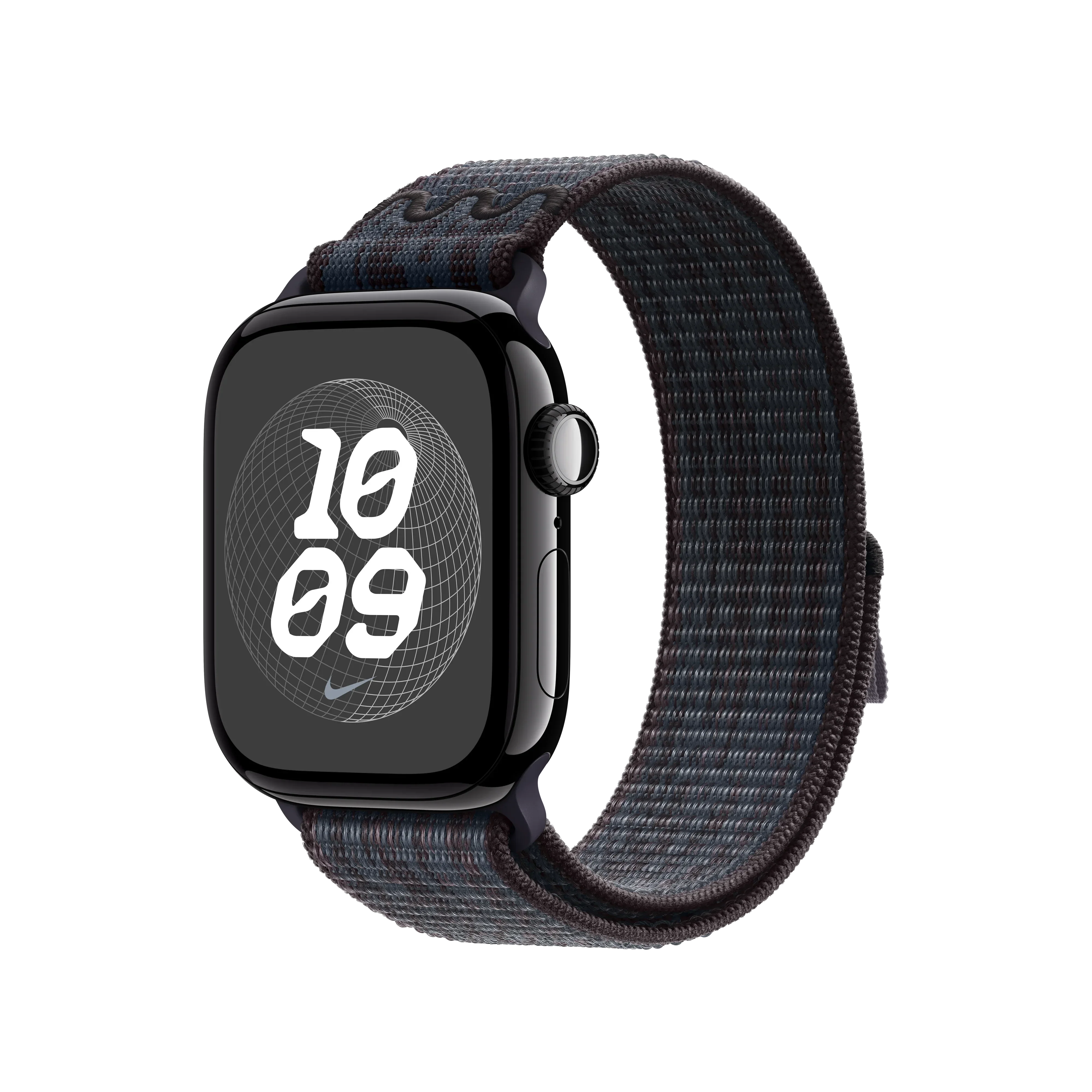 Curea Apple pentru Apple Watch 42mm Nike Sport Loop, Black/Blue Nike Sport Loop - Image 2