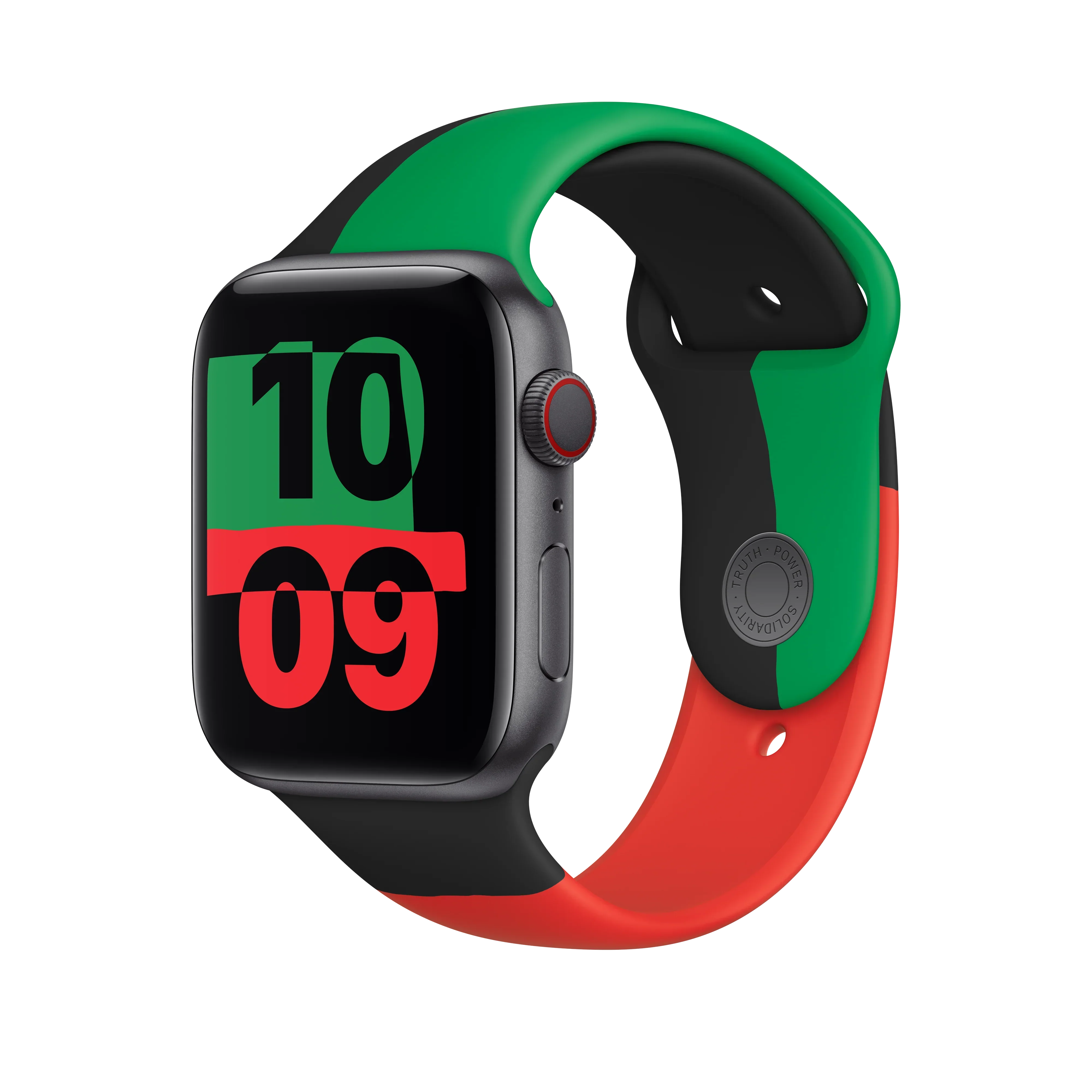 Curea Apple pentru Apple Watch 44mm Black Unity Sport Band - S/M - Image 2