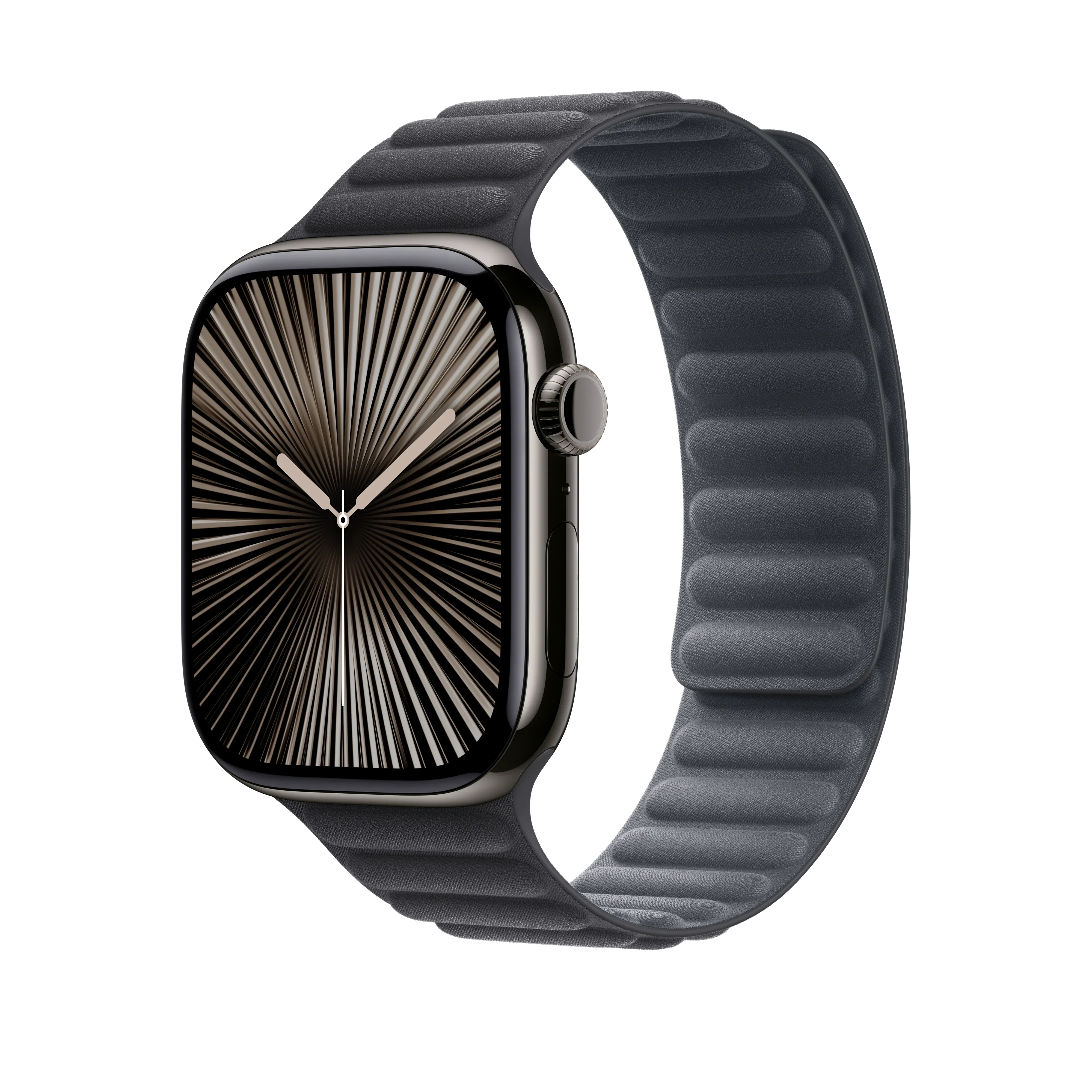 Curea Apple pentru Apple Watch 46mm Magnetic Link, Black Magnetic Link, S/M - Image 2