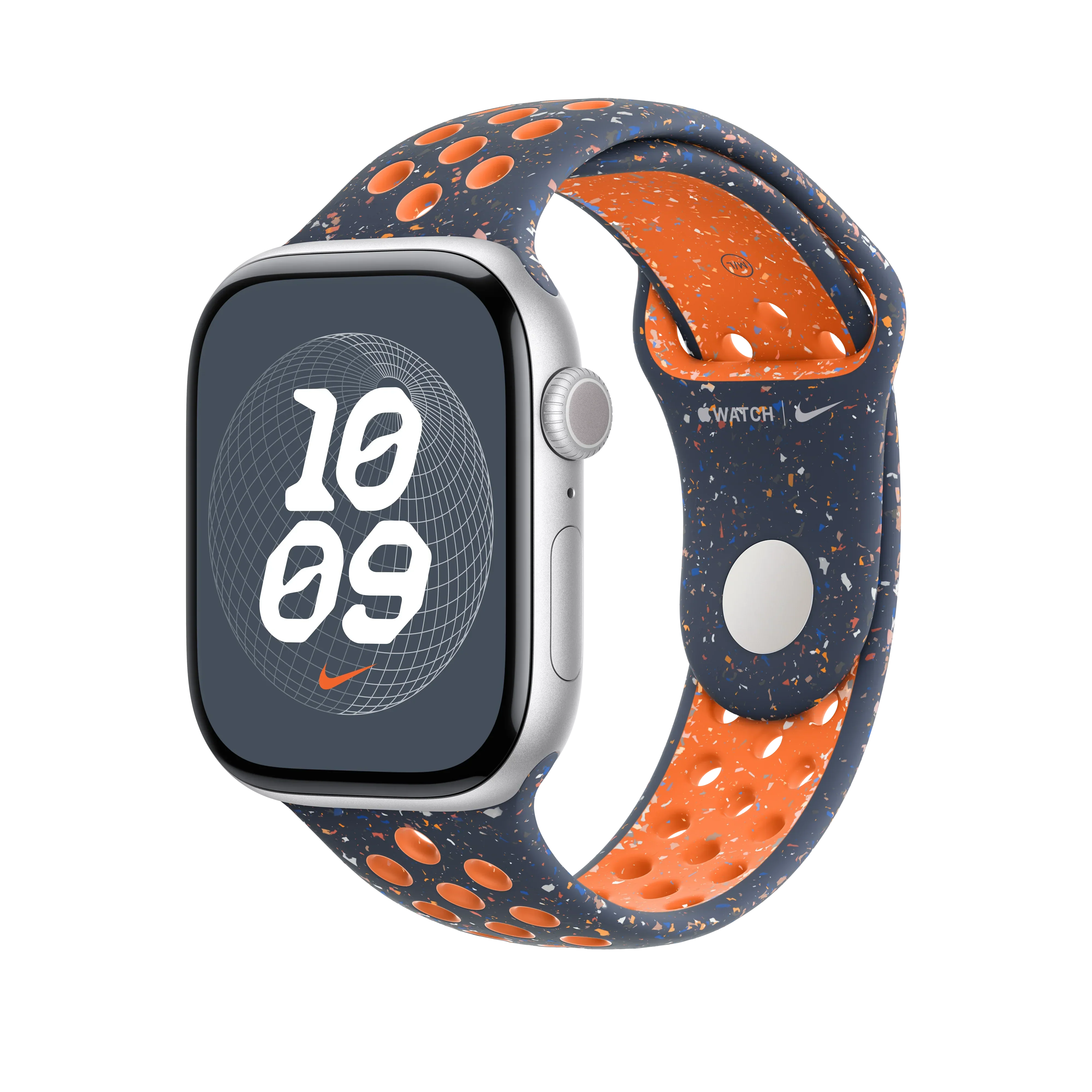 Curea Apple pentru Apple Watch 46mm Nike Sport Band, Blue Flame Nike Sport Band, S/M - Image 2