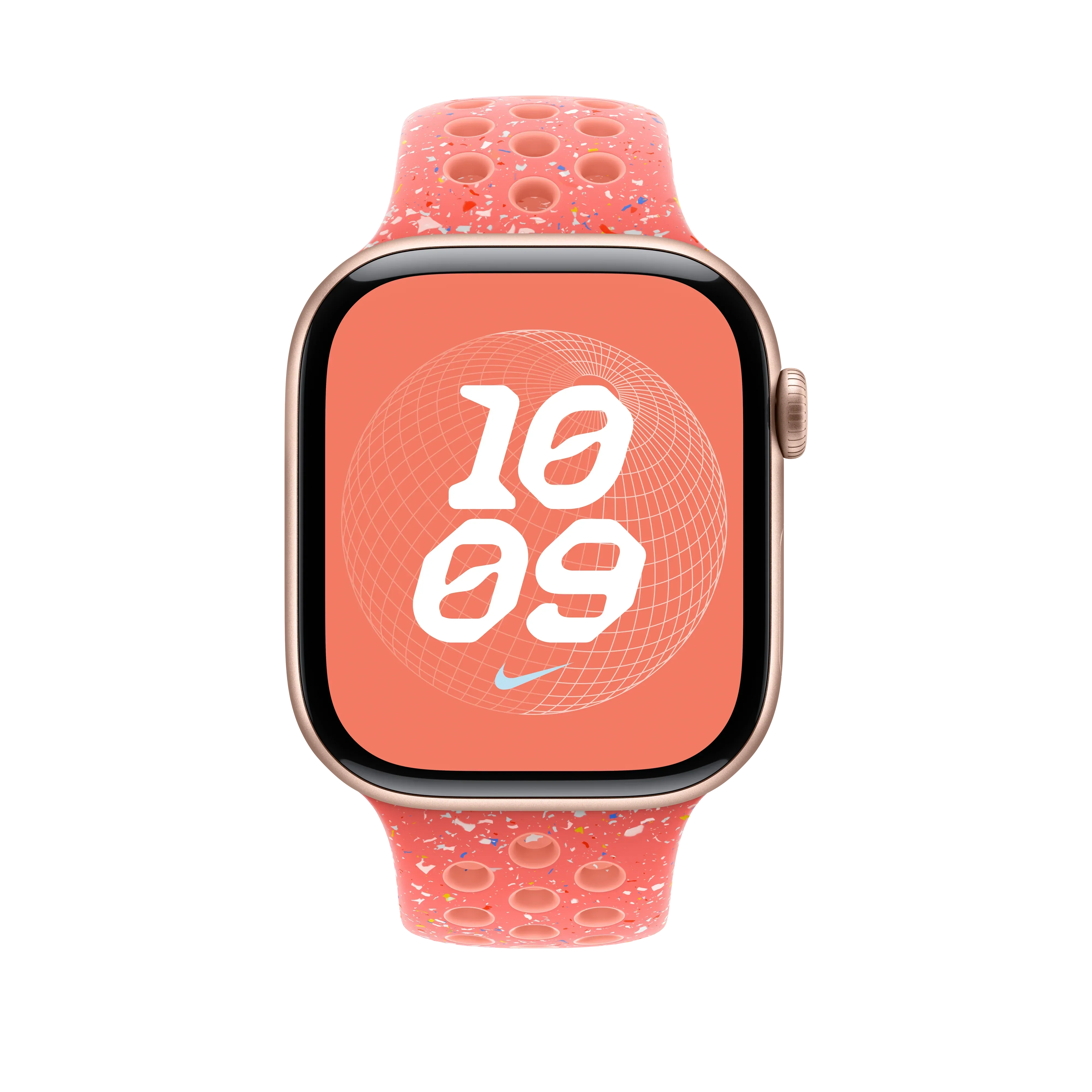 Curea Apple pentru Apple Watch 46mm Nike Sport Band, Magic Ember Nike Sport Band, S/M - Image 3