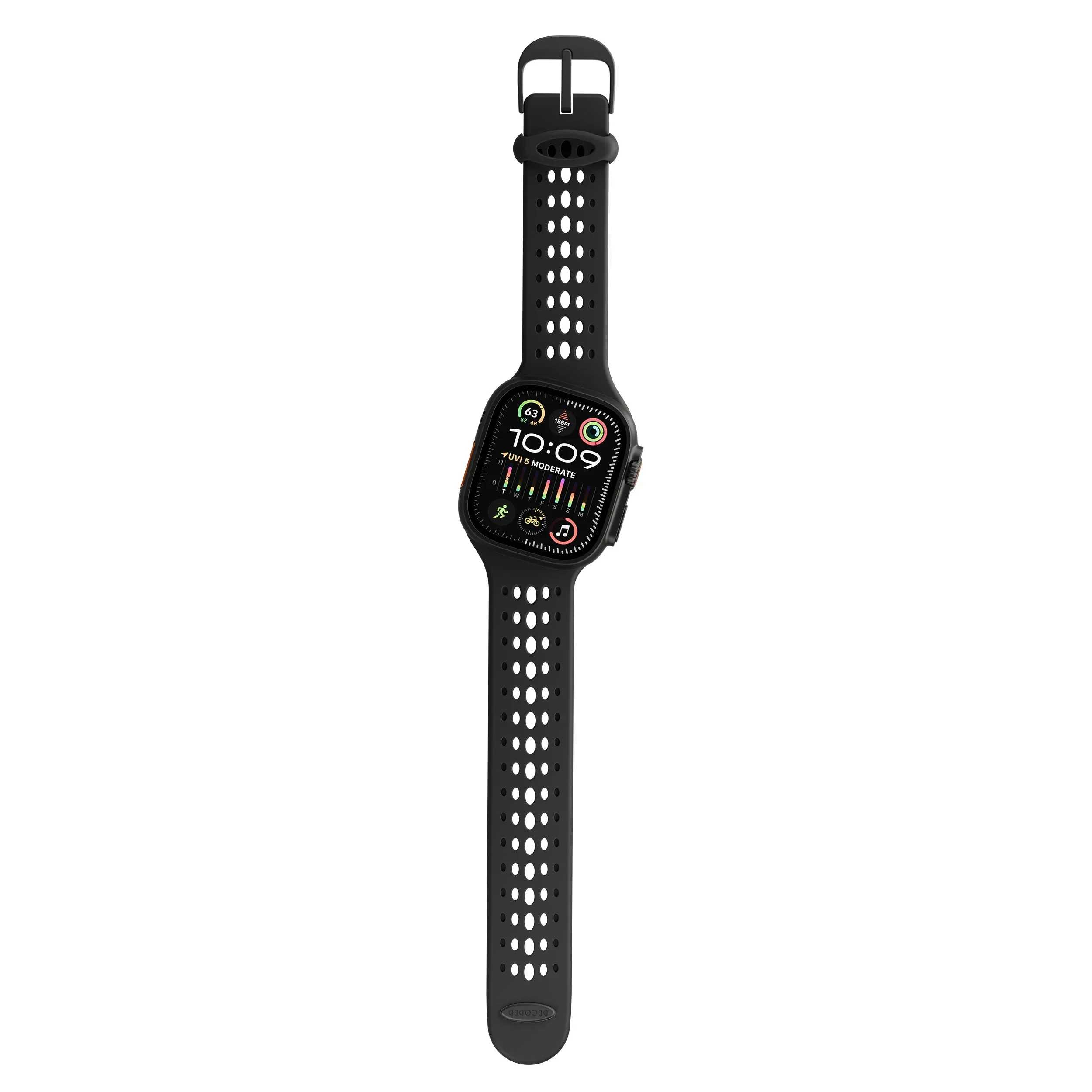 Curea DECODED Ares O pentru Apple Watch 44/46/49 mm, Silicon, Negru - Image 5