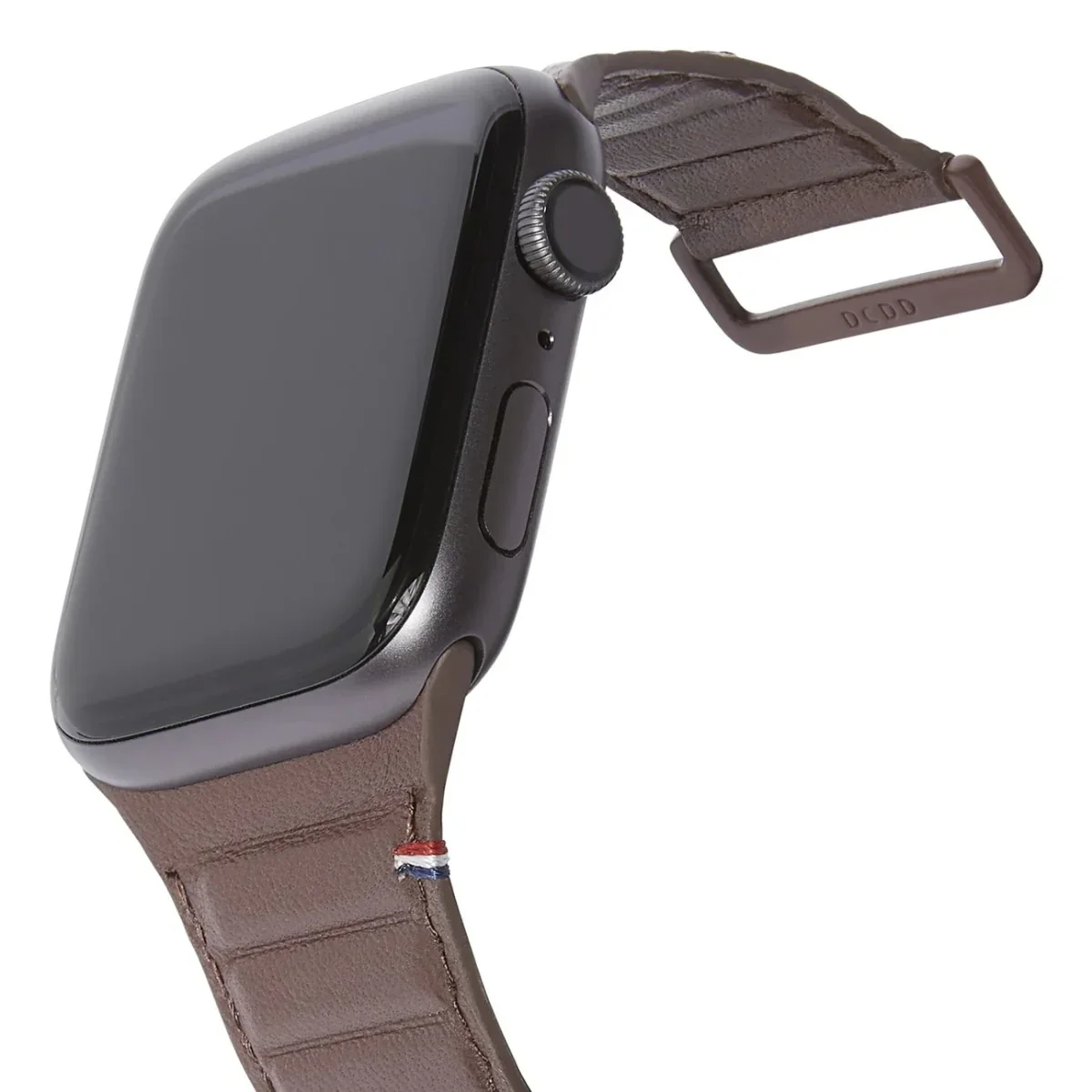 Curea Decoded Leather Magnetic Traction pentru Apple Watch 45mm/44mm/42mm, Piele, Chocolate Brown - Image 2