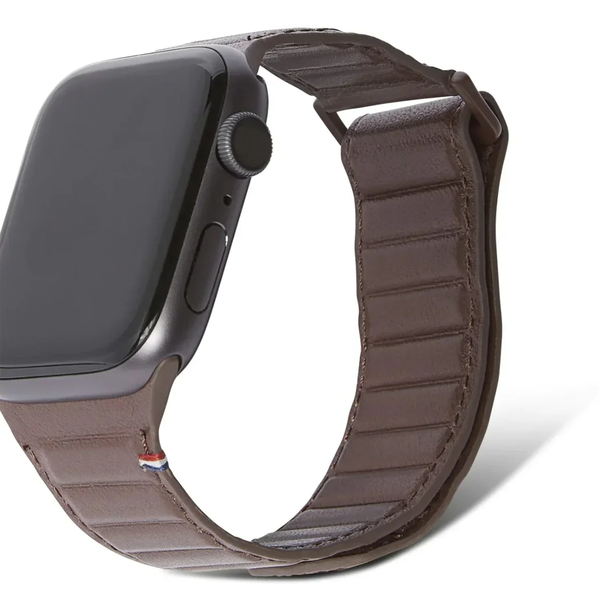 Curea Decoded Leather Magnetic Traction pentru Apple Watch 45mm/44mm/42mm, Piele, Chocolate Brown - Image 3