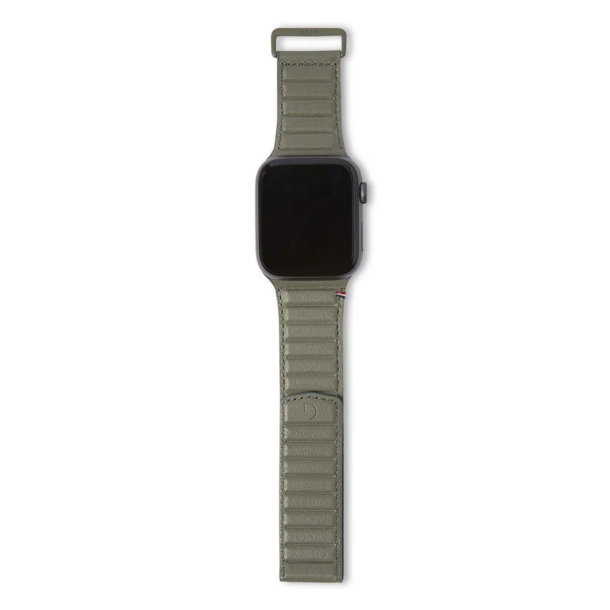 Curea Decoded Magnetic Traction pentru Apple Watch 38/40/41mm, Piele, Olive