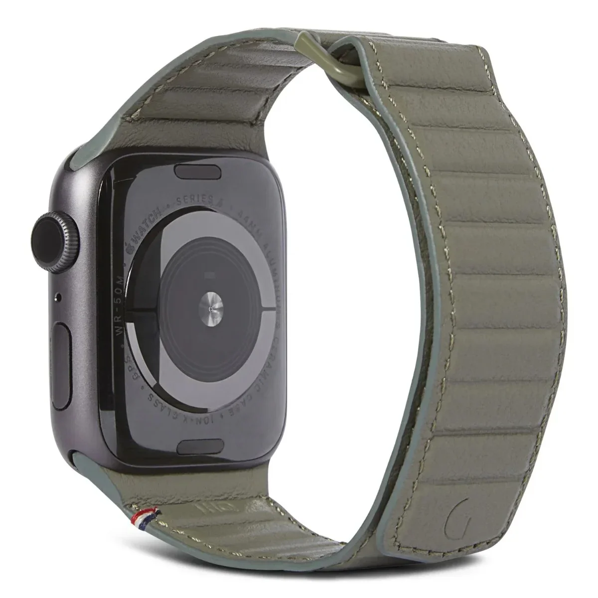 Curea Decoded Magnetic Traction pentru Apple Watch 38/40/41mm, Piele, Olive - Image 2