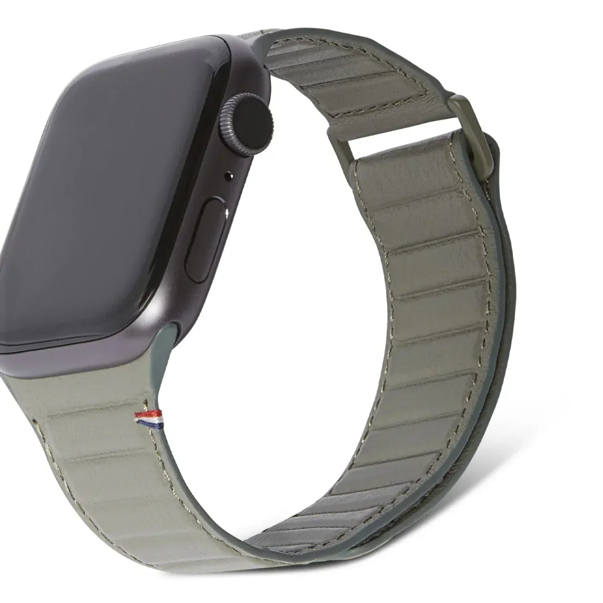 Curea Decoded Magnetic Traction pentru Apple Watch 38/40/41mm, Piele, Olive - Image 3