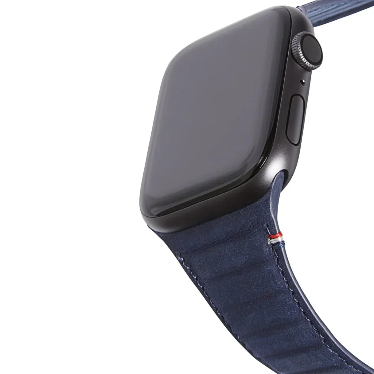 Curea Decoded Traction Strap pentru Apple Watch 45/44/42 mm, Piele, Albastru - Image 3