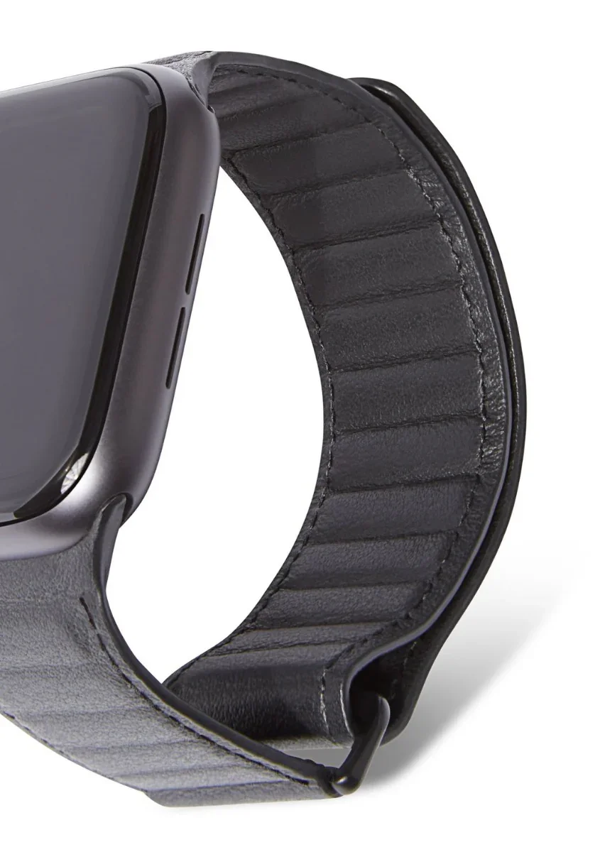 Curea Decoded Traction Strap pentru Apple Watch 45/44/42 mm, Piele, Negru - Image 4