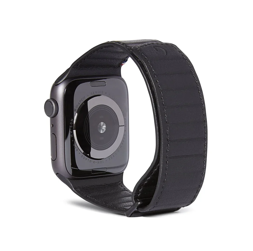 Curea Decoded Traction Strap pentru Apple Watch 45/44/42 mm, Piele, Negru - Image 5