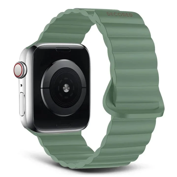 Curea magnetică DECODED pentru Apple Watch 41/40/38MM, Silicon, Verde