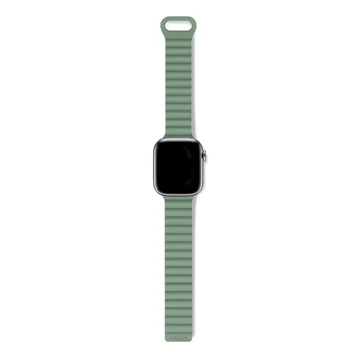 Curea magnetică DECODED pentru Apple Watch 41/40/38MM, Silicon, Verde - Image 2