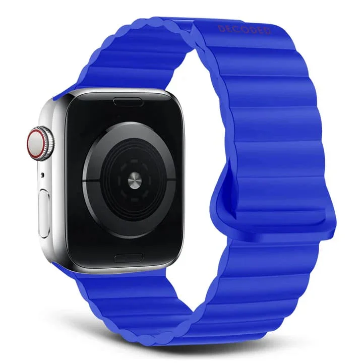 Curea magnetică DECODED pentru Apple Watch Apple Watch 42/44/45/49MM, Silicon, Albastru