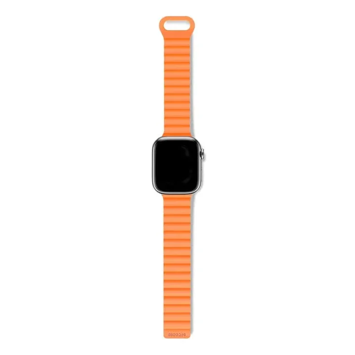 Curea magnetică DECODED pentru Apple Watch Apple Watch 42/44/45/49MM, Silicon, Portocaliu - Image 2
