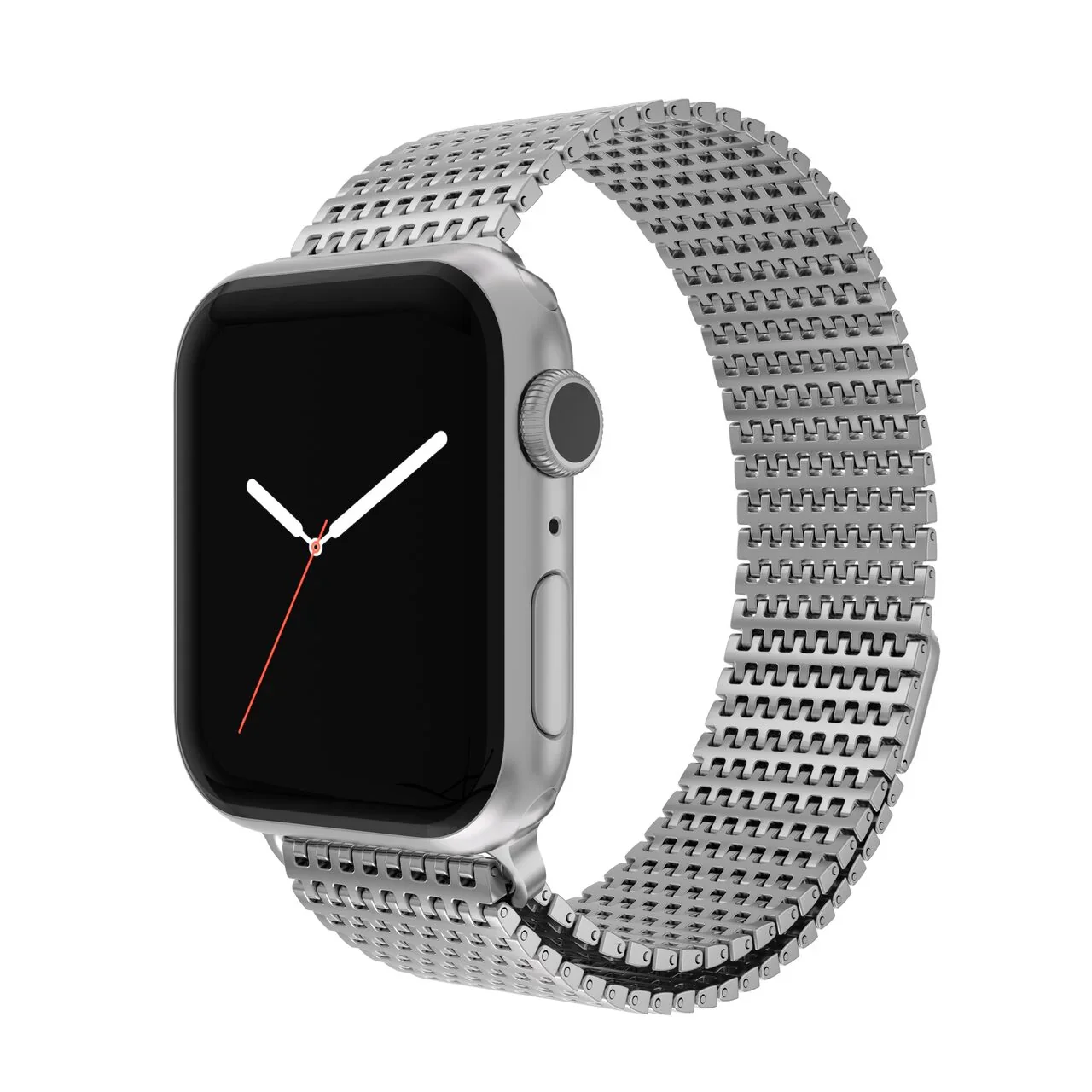 Curea metalica MESH NOA pentru Apple Watch 41/40/38 mm, Argintiu - Image 3