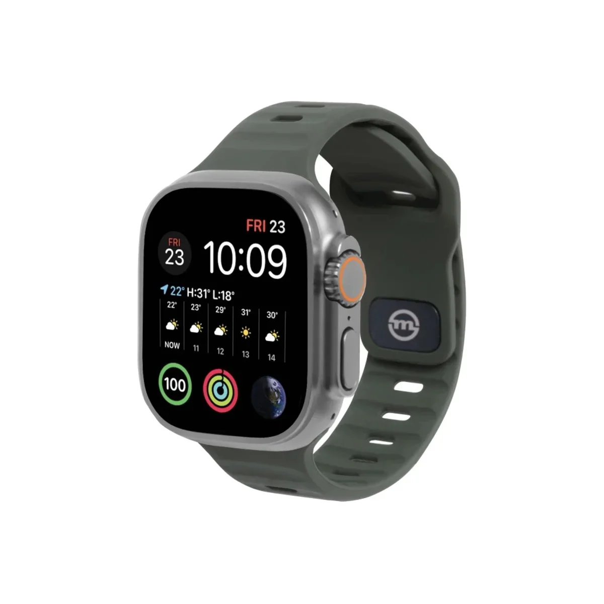 Curea Mobile Origin Strap pentru Apple Watch 49mm, Verde