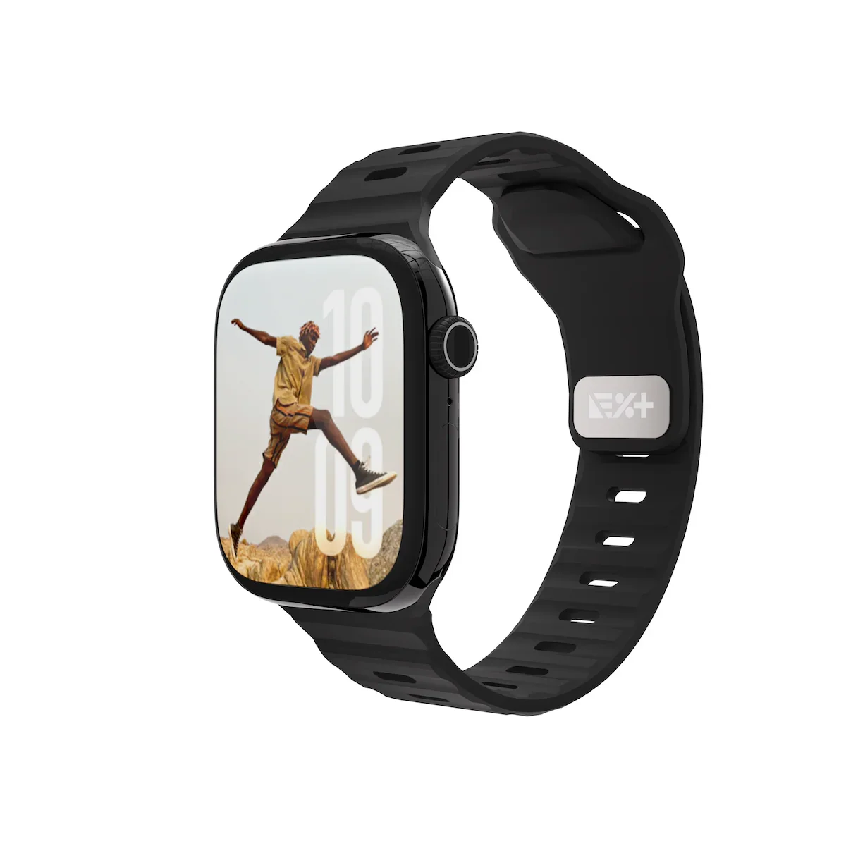 Curea NOA ACTIVE pentru Apple Watch 40/42mm, Silicon, Negru - Image 2