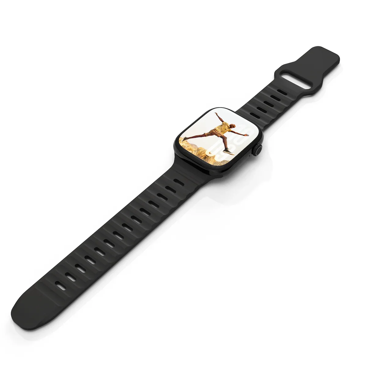 Curea NOA ACTIVE pentru Apple Watch 40/42mm, Silicon, Negru - Image 6