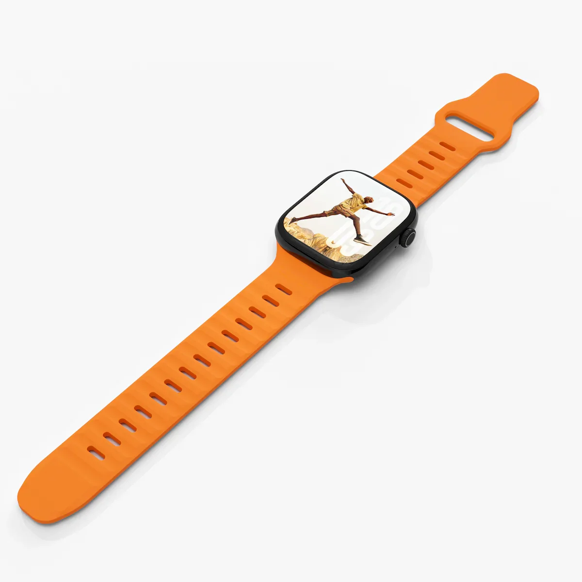Curea NOA ACTIVE pentru Apple Watch 40/42mm, Silicon, Portocaliu - Image 6