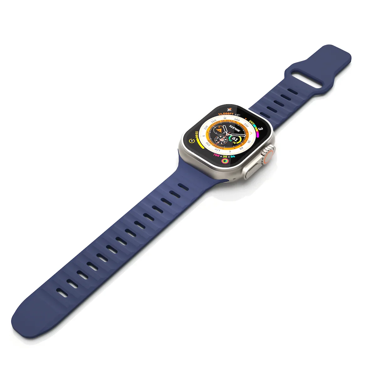 Curea NOA ACTIVE pentru Apple Watch 44/46/49mm, Silicon, Albastru - Image 2