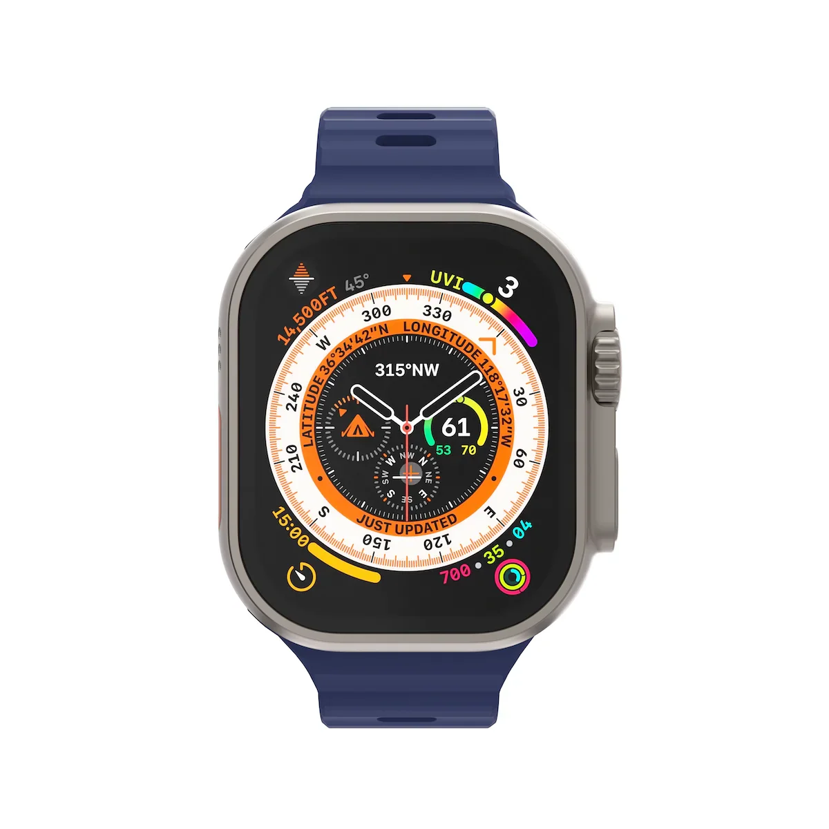 Curea NOA ACTIVE pentru Apple Watch 44/46/49mm, Silicon, Albastru - Image 5
