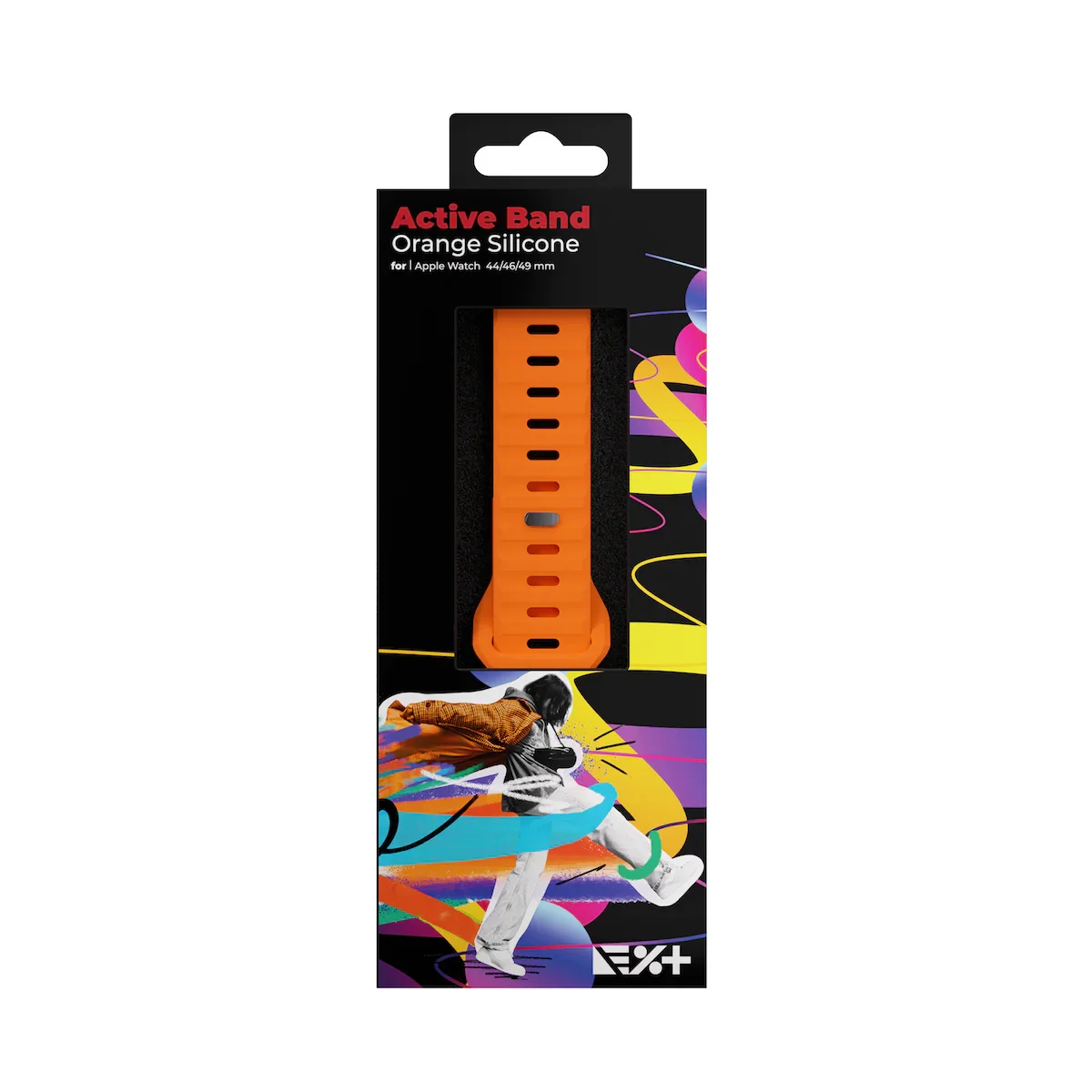 Curea NOA ACTIVE pentru Apple Watch 44/46/49mm, Silicon, Portocaliu - Image 7