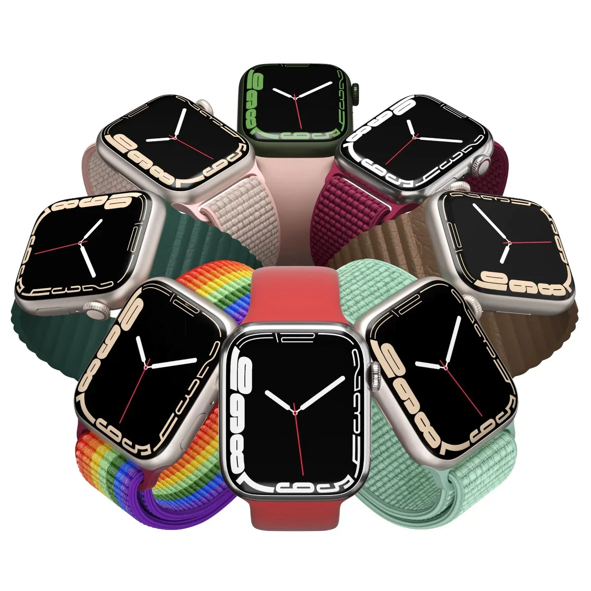 Curea NOA Leather Loop pentru Apple Watch 42-44mm, Claret - Image 7