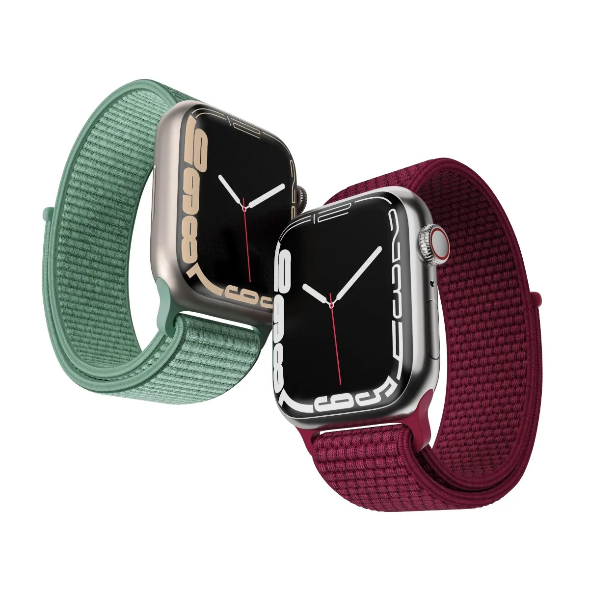 Curea NOA pentru Apple Watch 38/40mm Sport Loop, Marine Green - Image 8