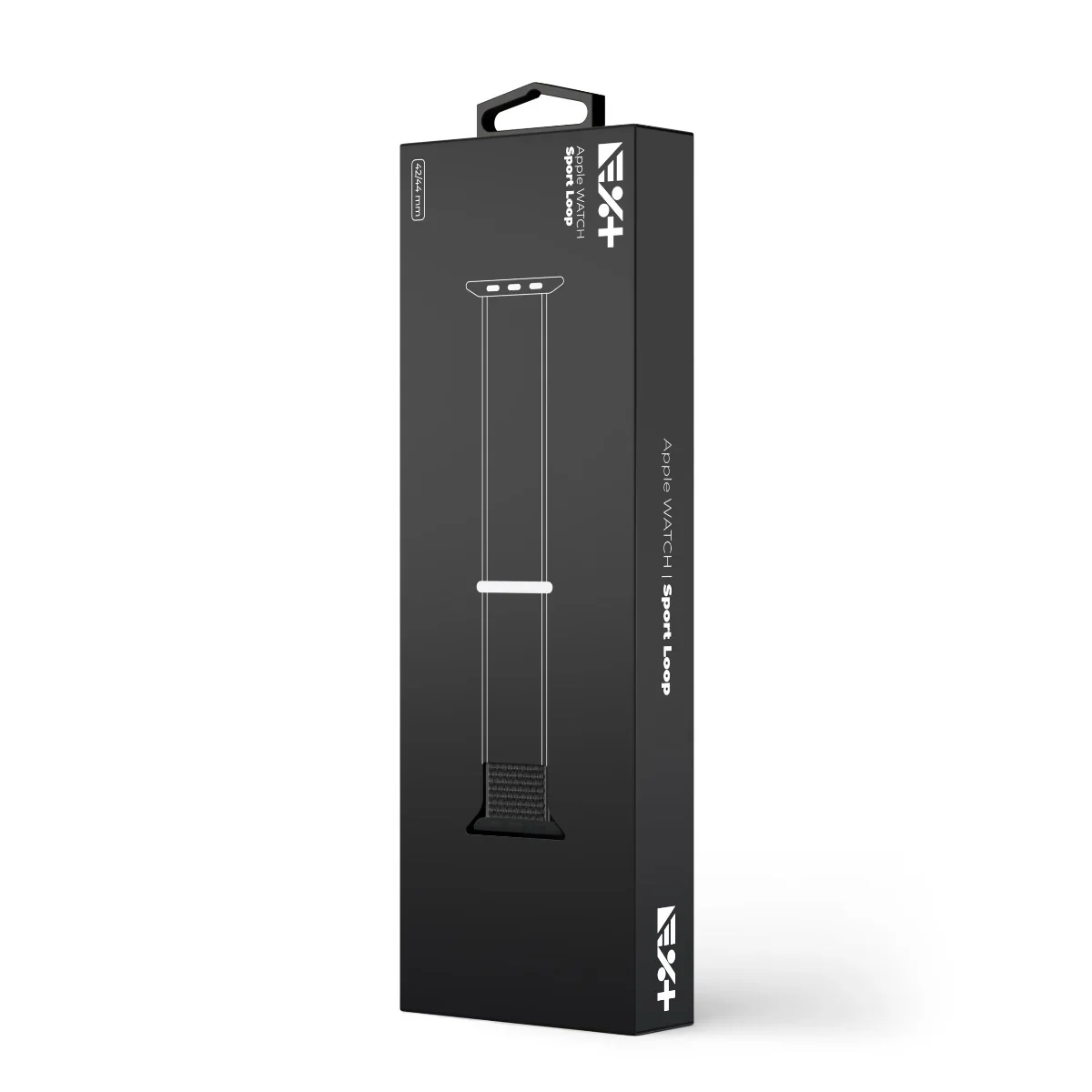 Curea NOA pentru Apple Watch 42/44mm Sport Loop, Negru - Image 5
