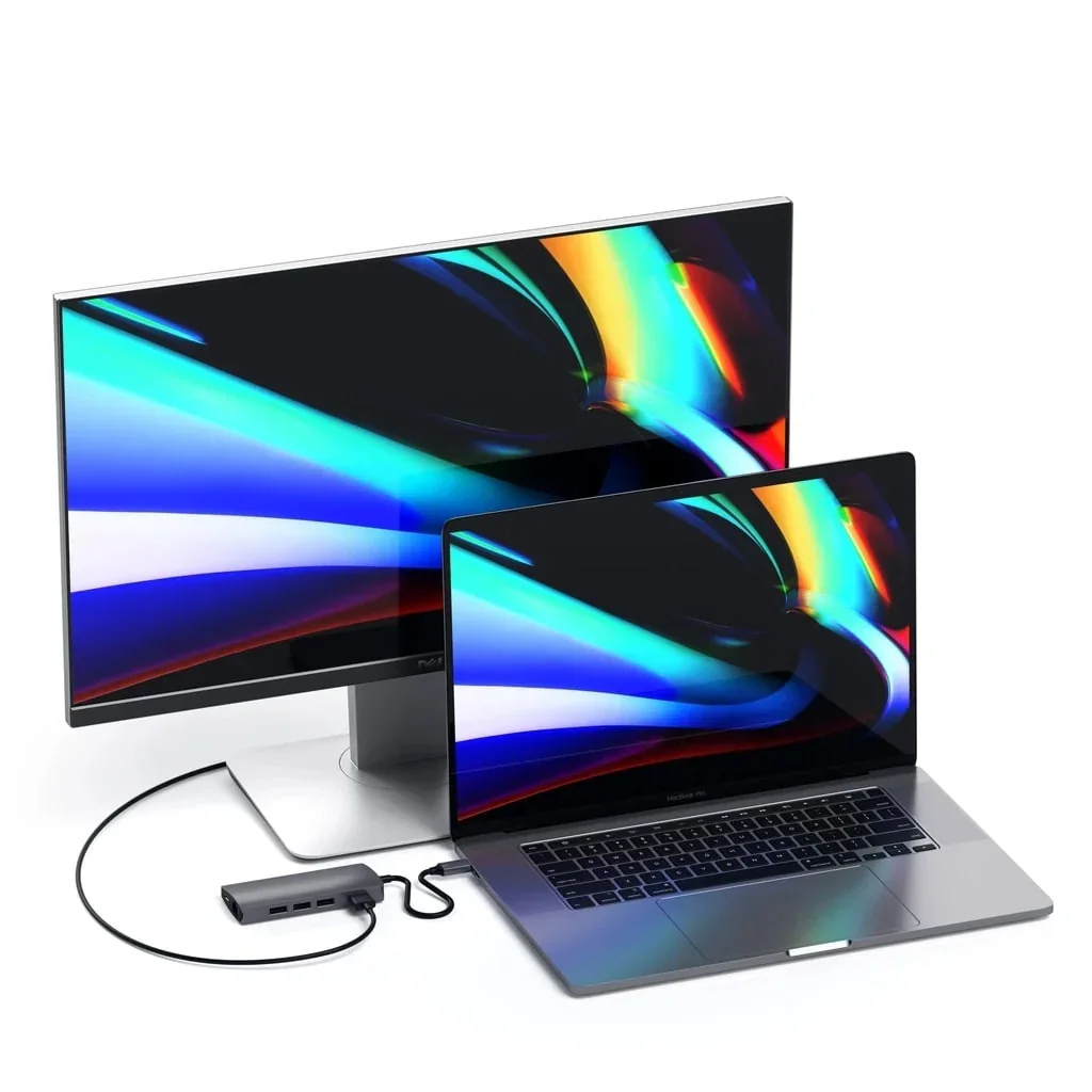 Docking station Satechi Aluminum TYPE-C Multi-Port, Space Grey - Image 7