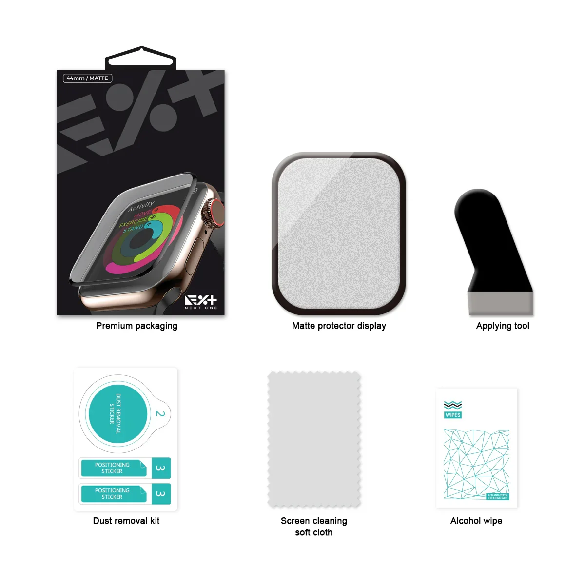 Folie de protectie 3D NOA pentru Apple Watch 44mm, Mat - Image 4