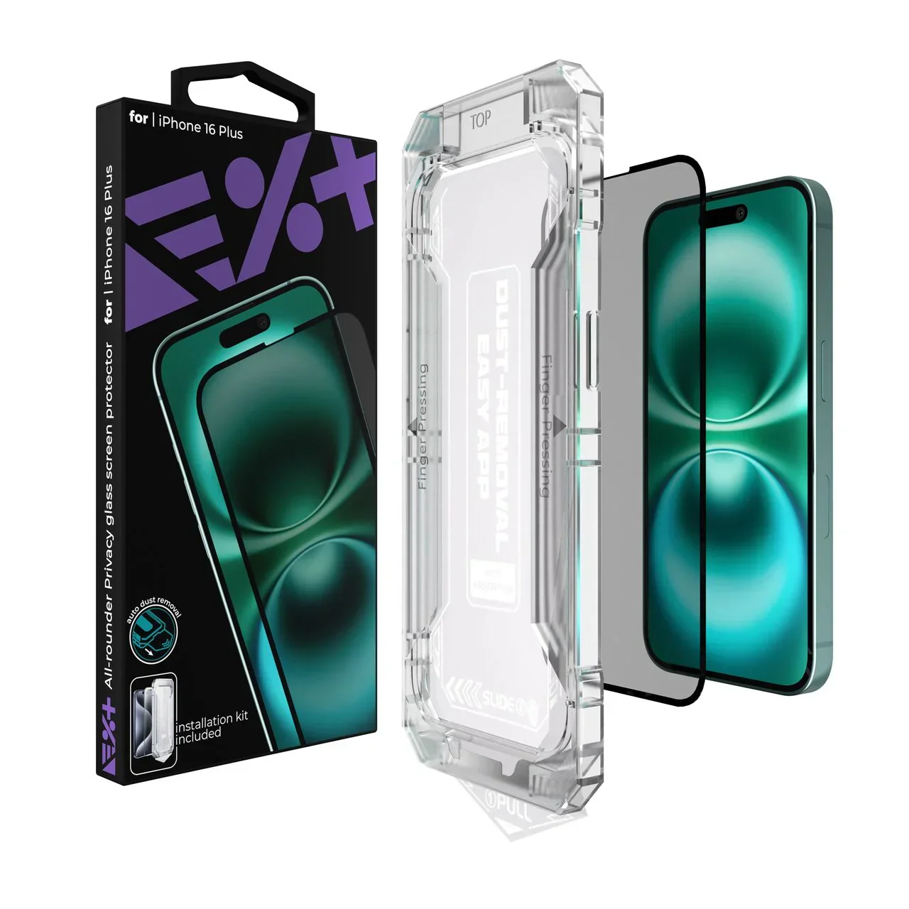 Folie de protectie din sticla privacy NOA pentru iPhone 16 Plus - Image 8