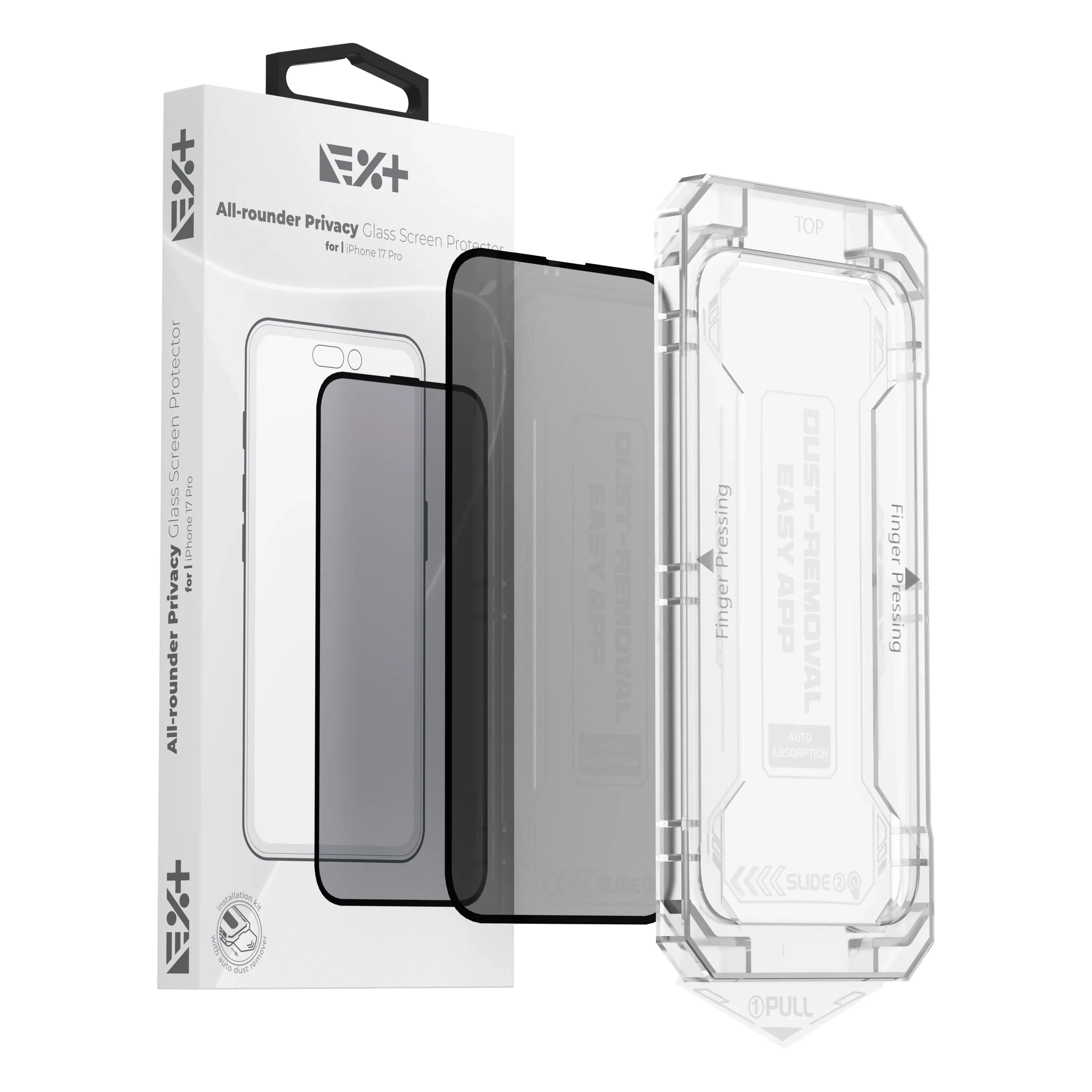 Folie de protectie din sticla privacy NOA pentru iPhone 17 Pro - Image 3