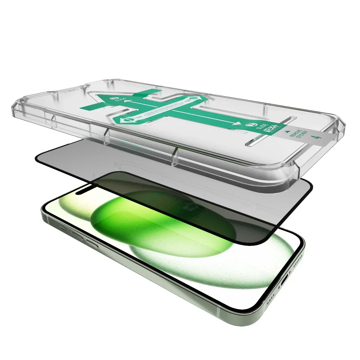 Folie de protectie din sticla privata NOA pentru iPhone 15 Plus - Image 4