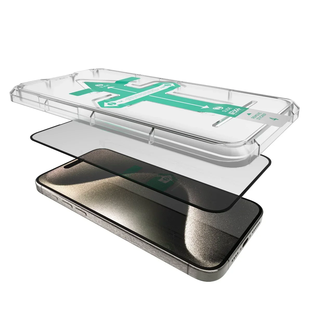 Folie de protectie din sticla privata NOA pentru iPhone 15 Pro Max - Image 4