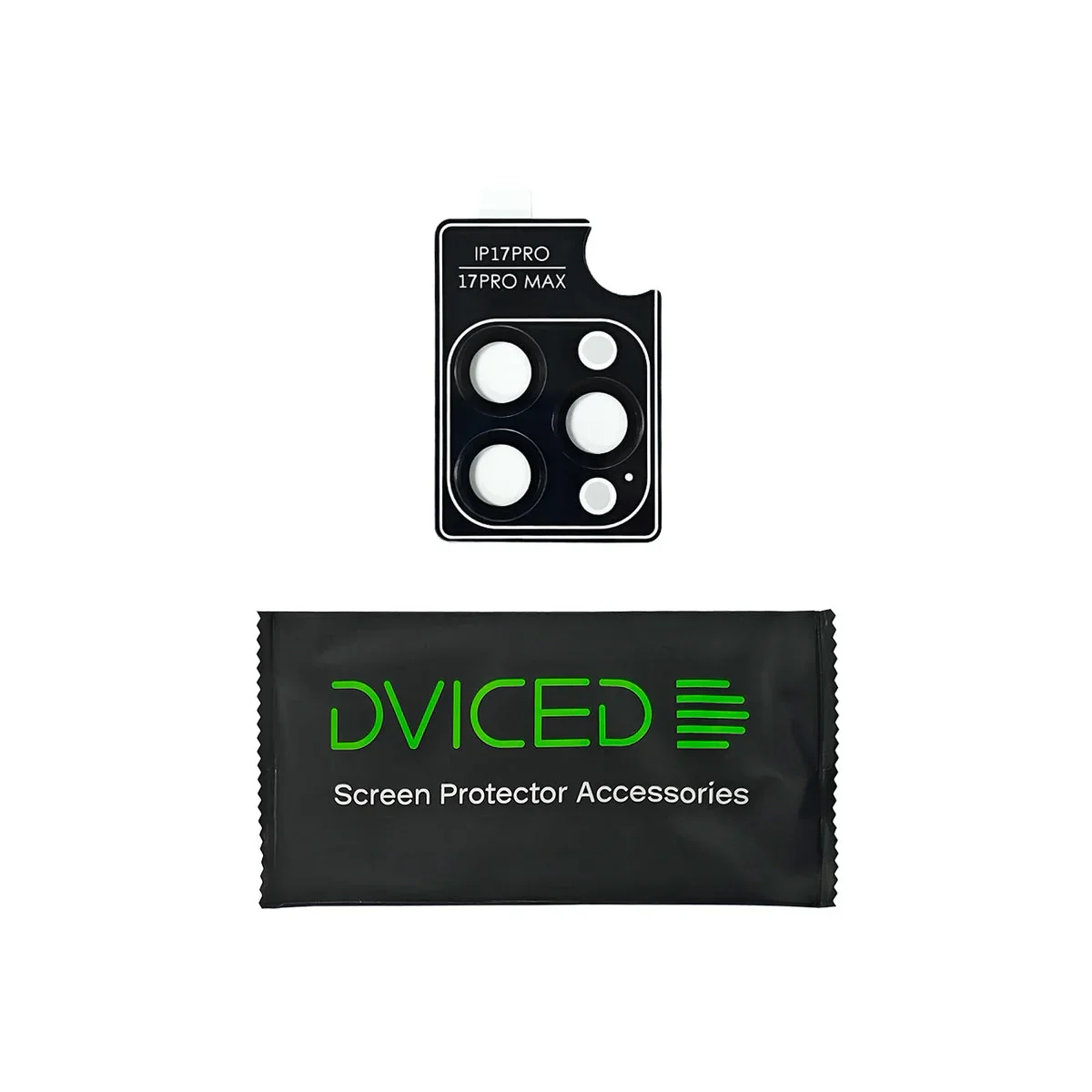 Folie de protectie DVICED din sticlă securizată pentru camera iPhone 17 Pro/17 Pro Max, cu aplicator - Image 3