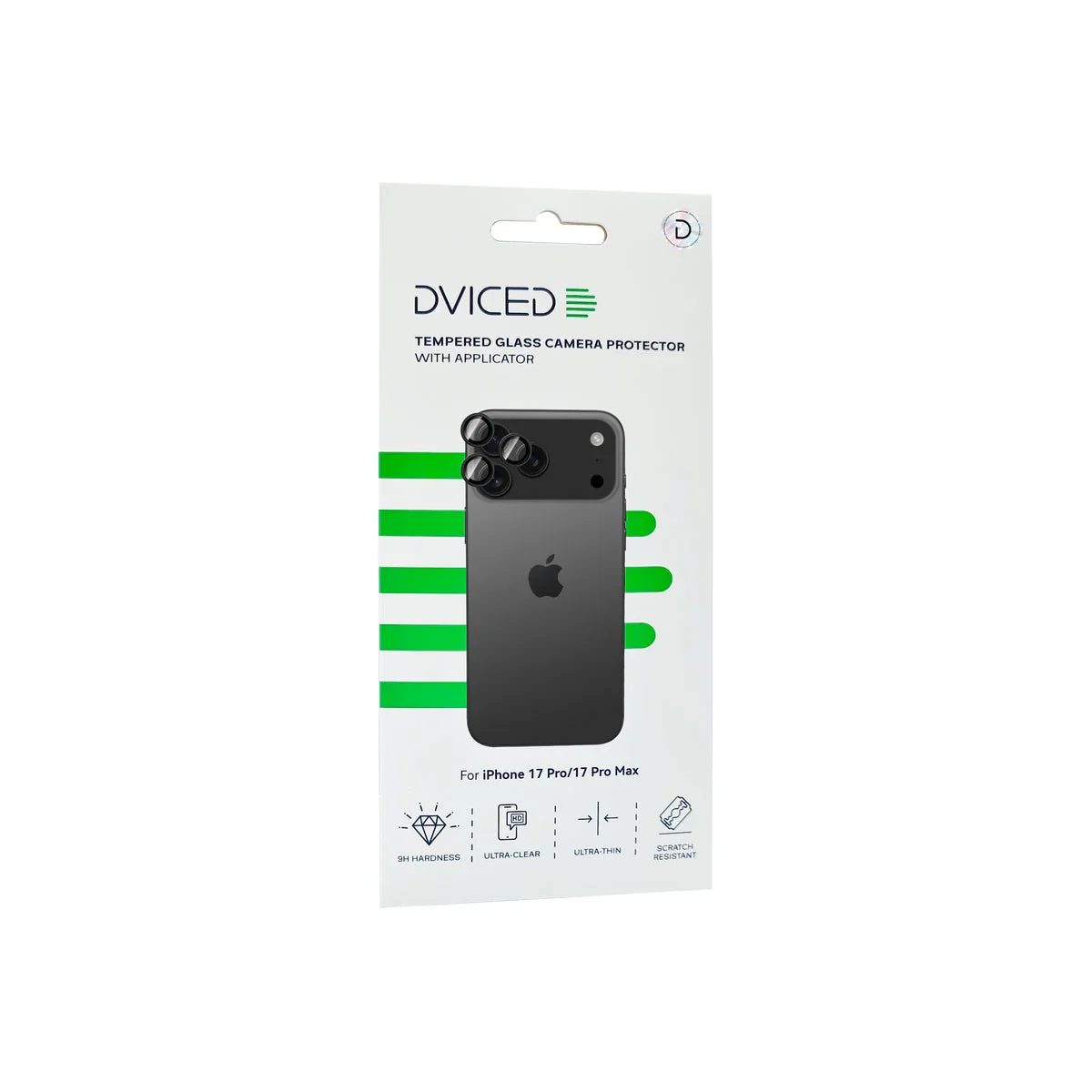Folie de protectie DVICED din sticlă securizată pentru camera iPhone 17 Pro/17 Pro Max, cu aplicator - Image 4