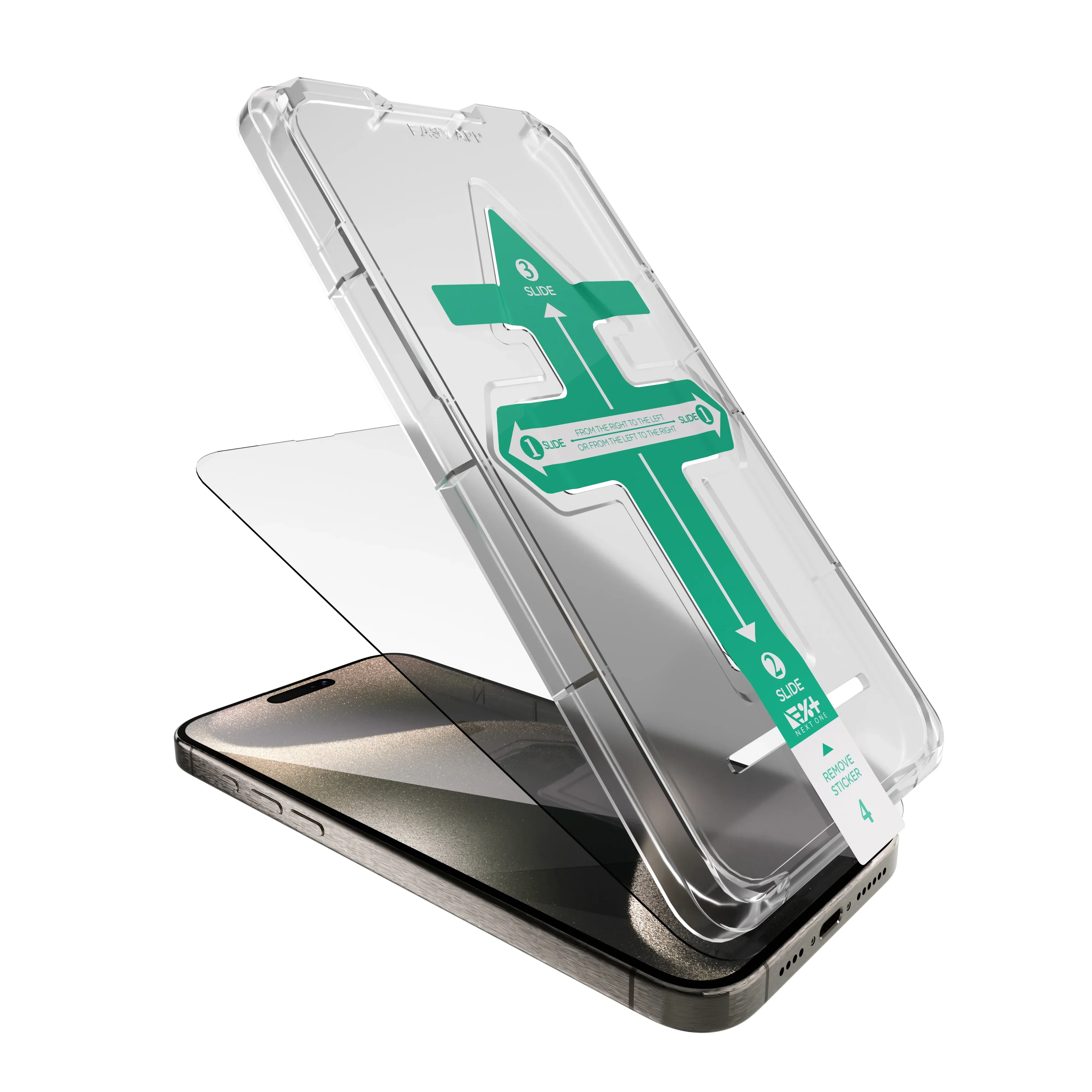 Folie de protectie NOA pentru iPhone 15 Pro, Tempered - Image 3
