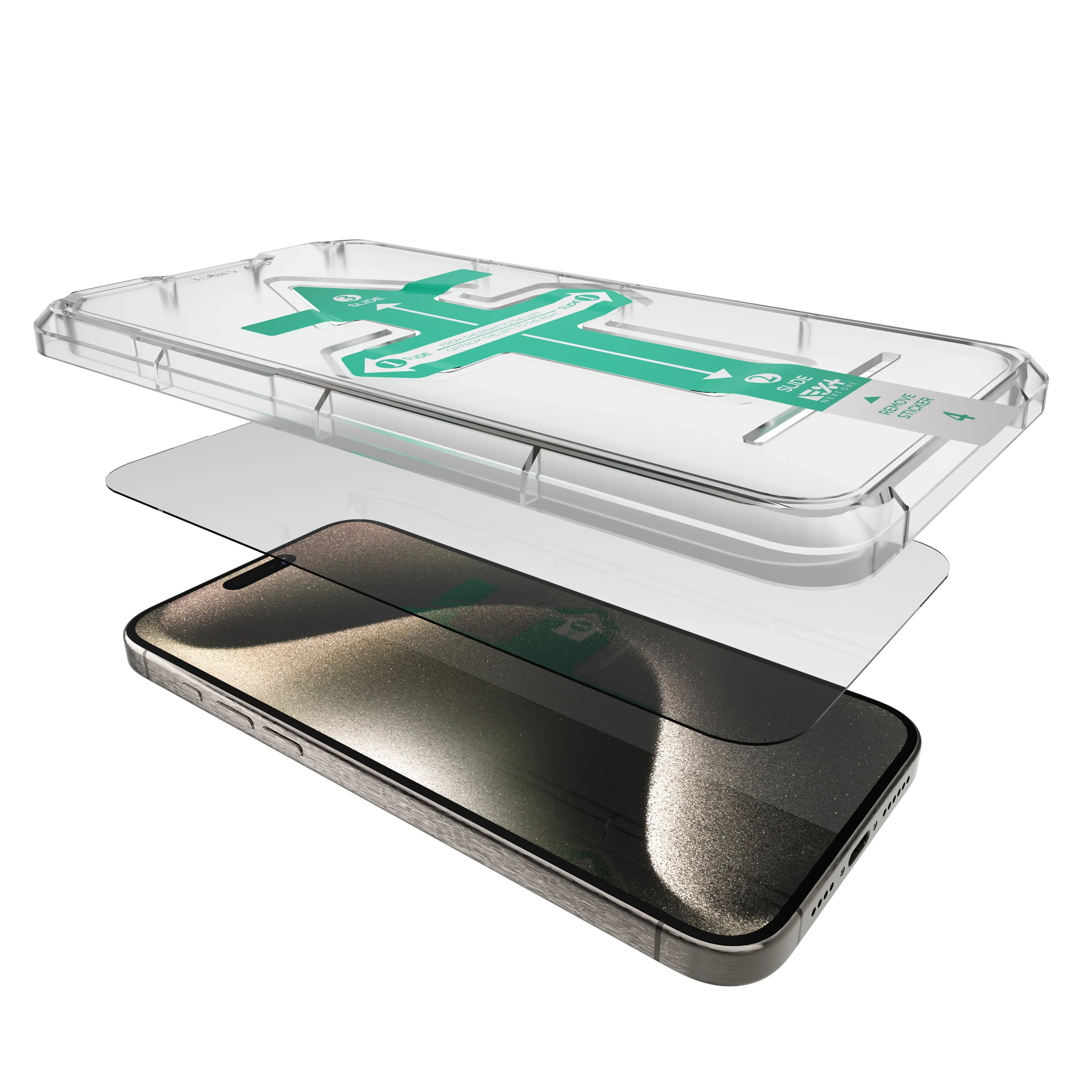 Folie de protectie NOA pentru iPhone 15 Pro, Tempered - Image 4