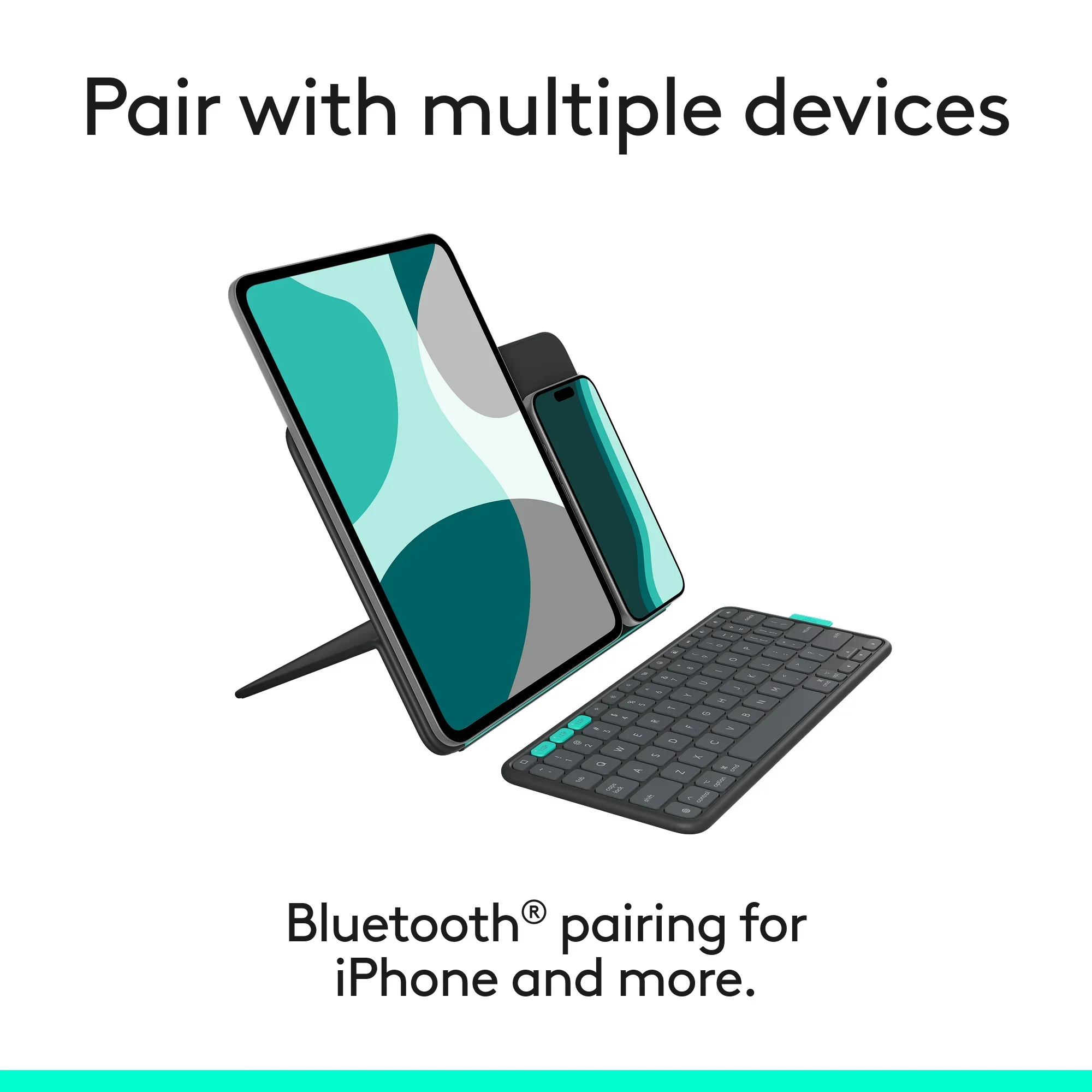 Husa cu tastatura Logitech Flip Folio pentru iPad Pro & Air 11", Grafit - Image 2