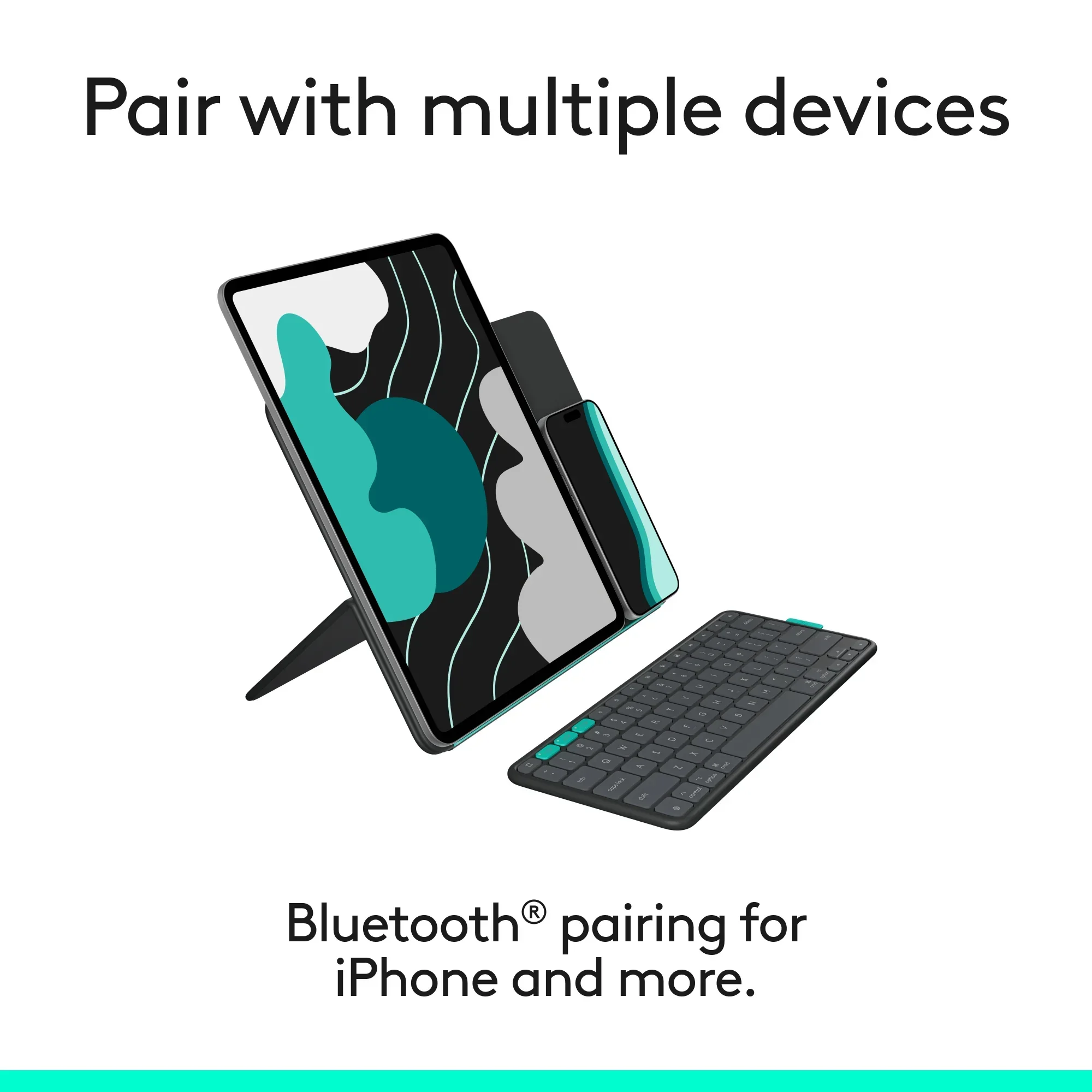 Husa cu tastatura Logitech Flip Folio pentru iPad Pro & Air 13", Grafit - Image 2