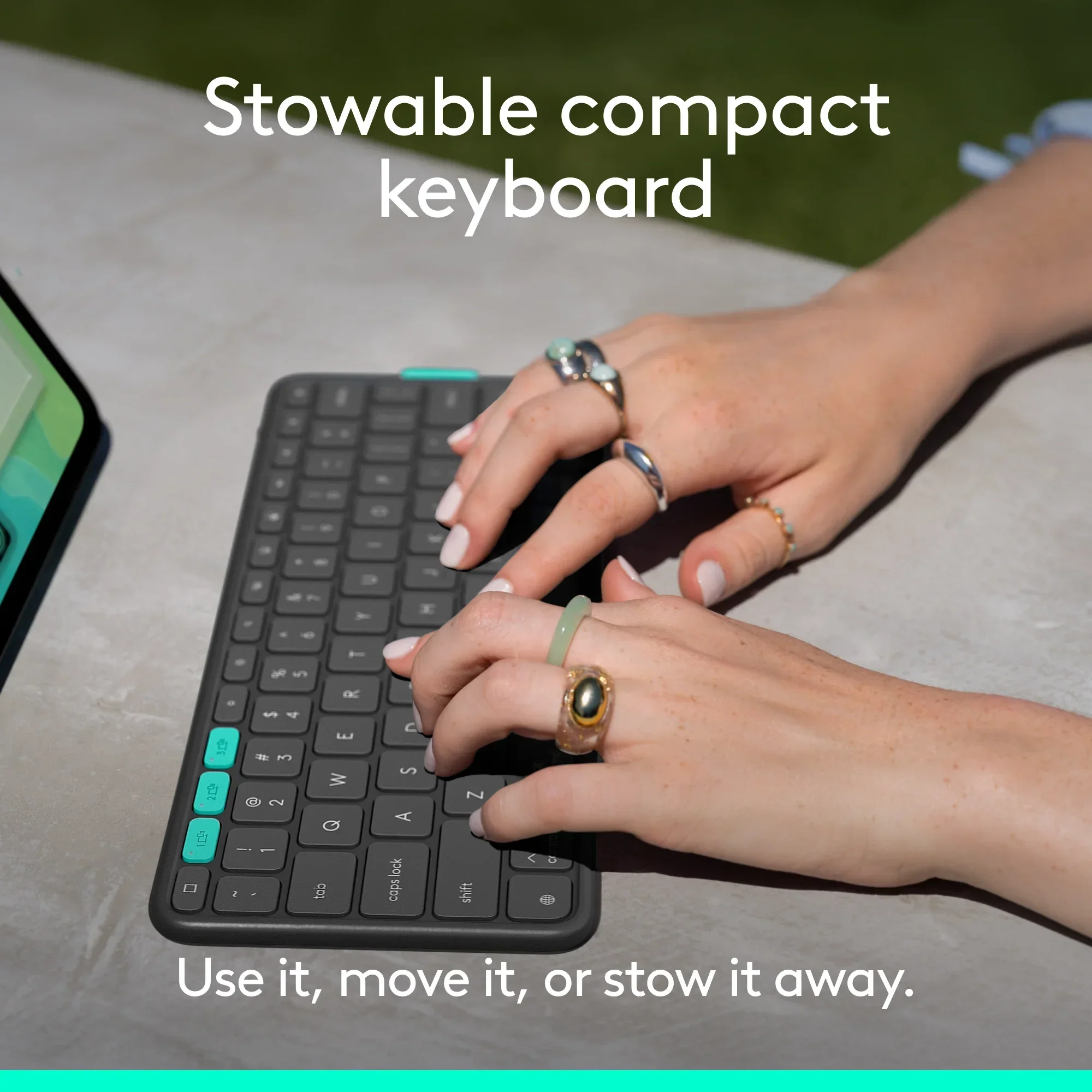 Husa cu tastatura Logitech Flip Folio pentru iPad Pro & Air 13", Grafit - Image 3