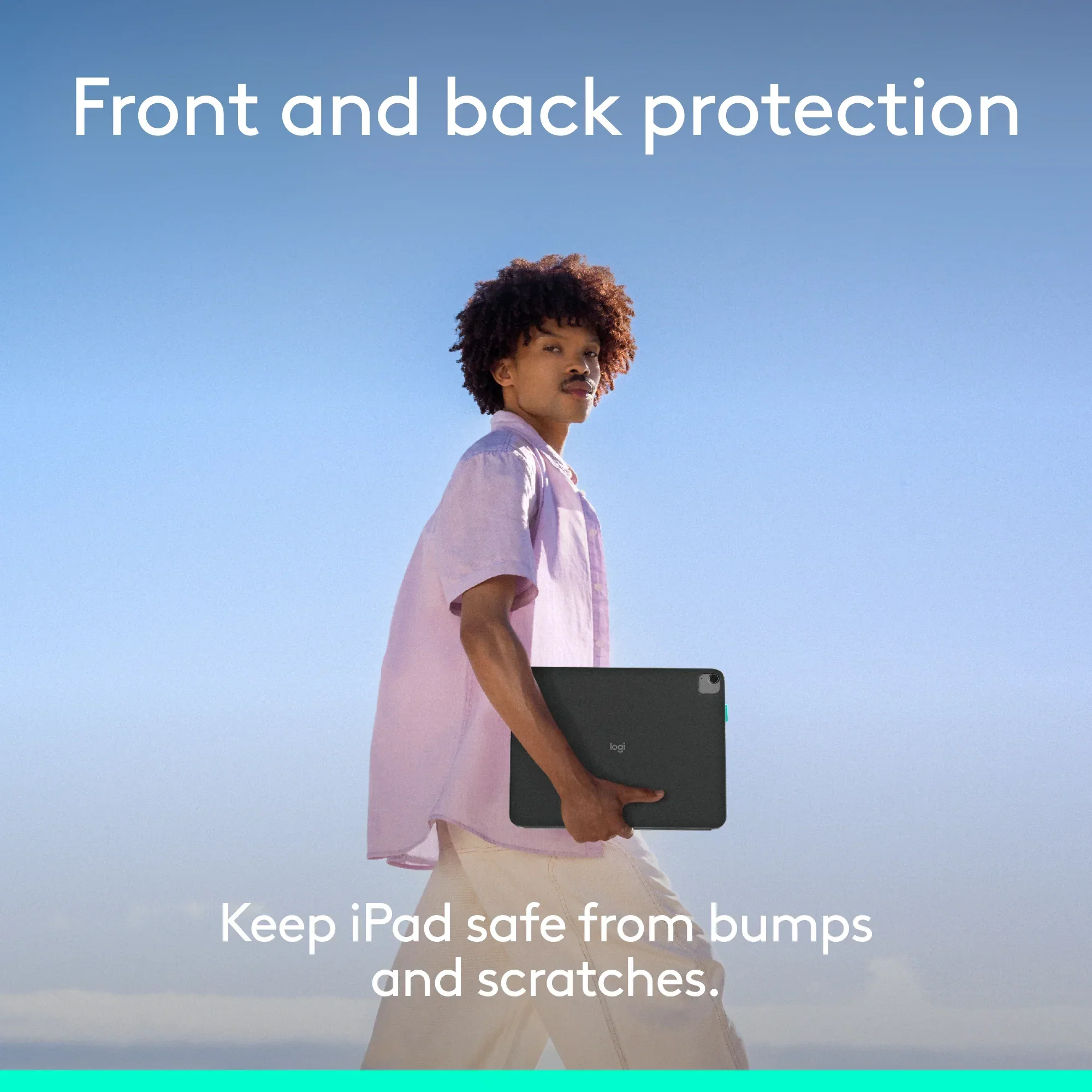 Husa cu tastatura Logitech Flip Folio pentru iPad Pro & Air 13", Grafit - Image 4