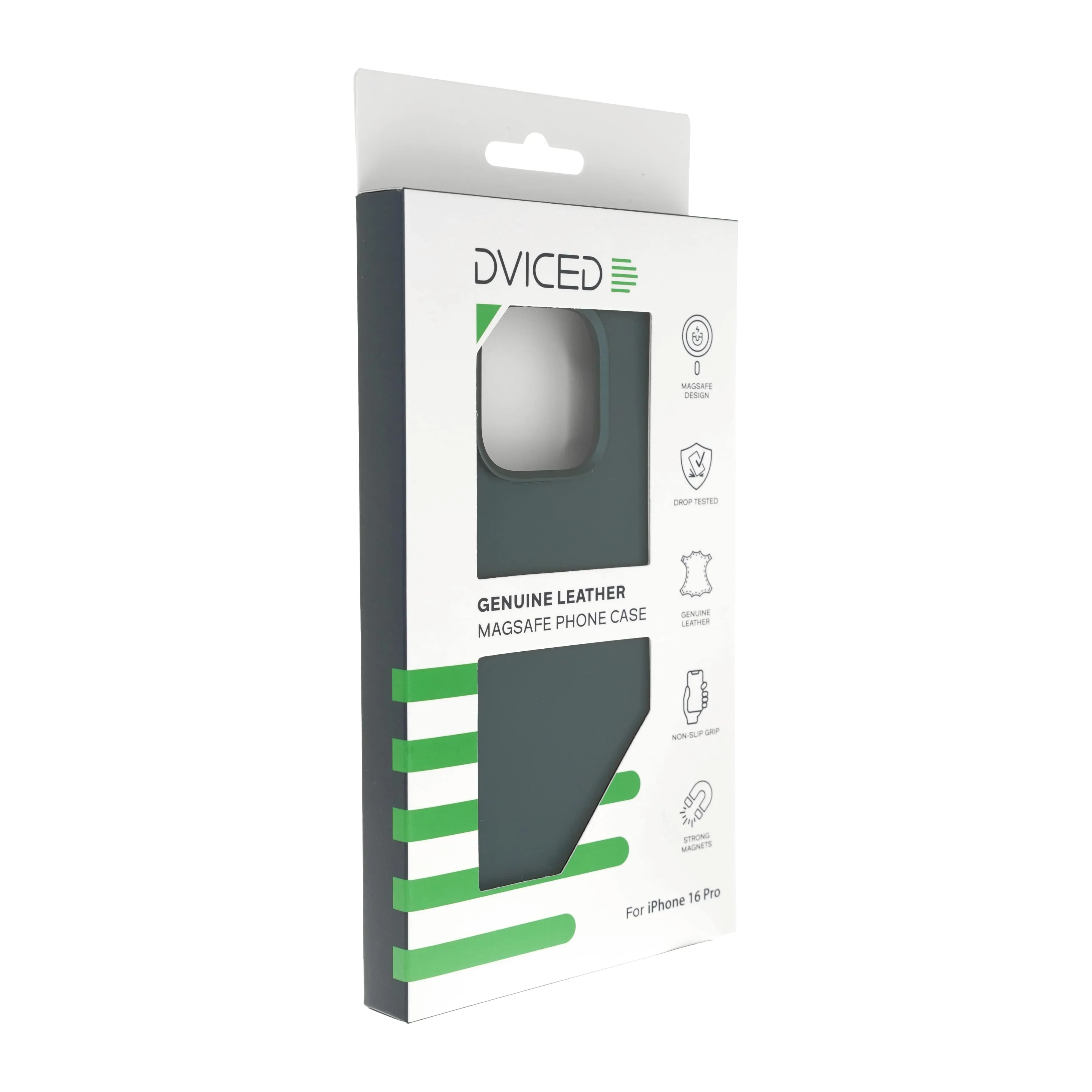 Husa de protectie DVICED pentru iPhone 16 Pro, Piele, Albastru - Image 4