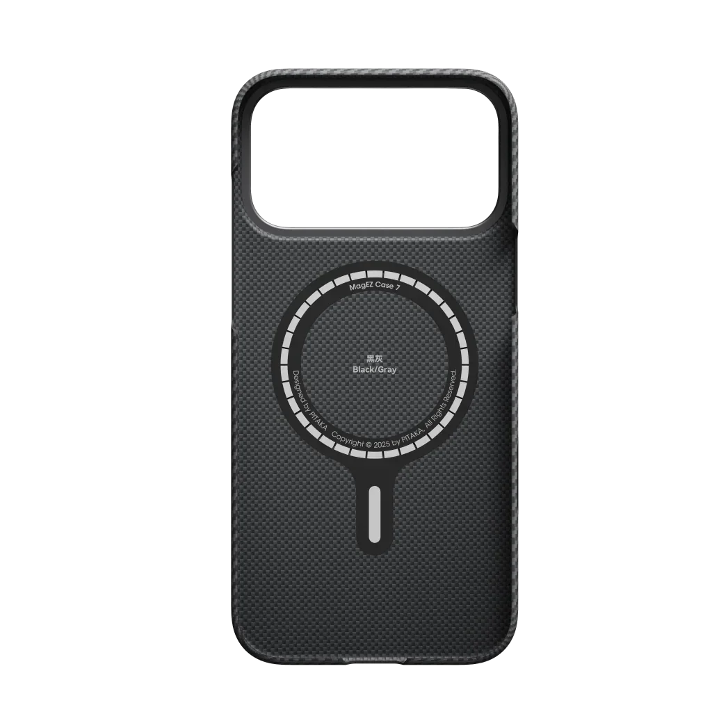 Husa de protectie Pitaka pentru iPhone 17 Pro Max MagEZ 7 600D Ultra-Slim MagSafe Negru/Gri - Image 2