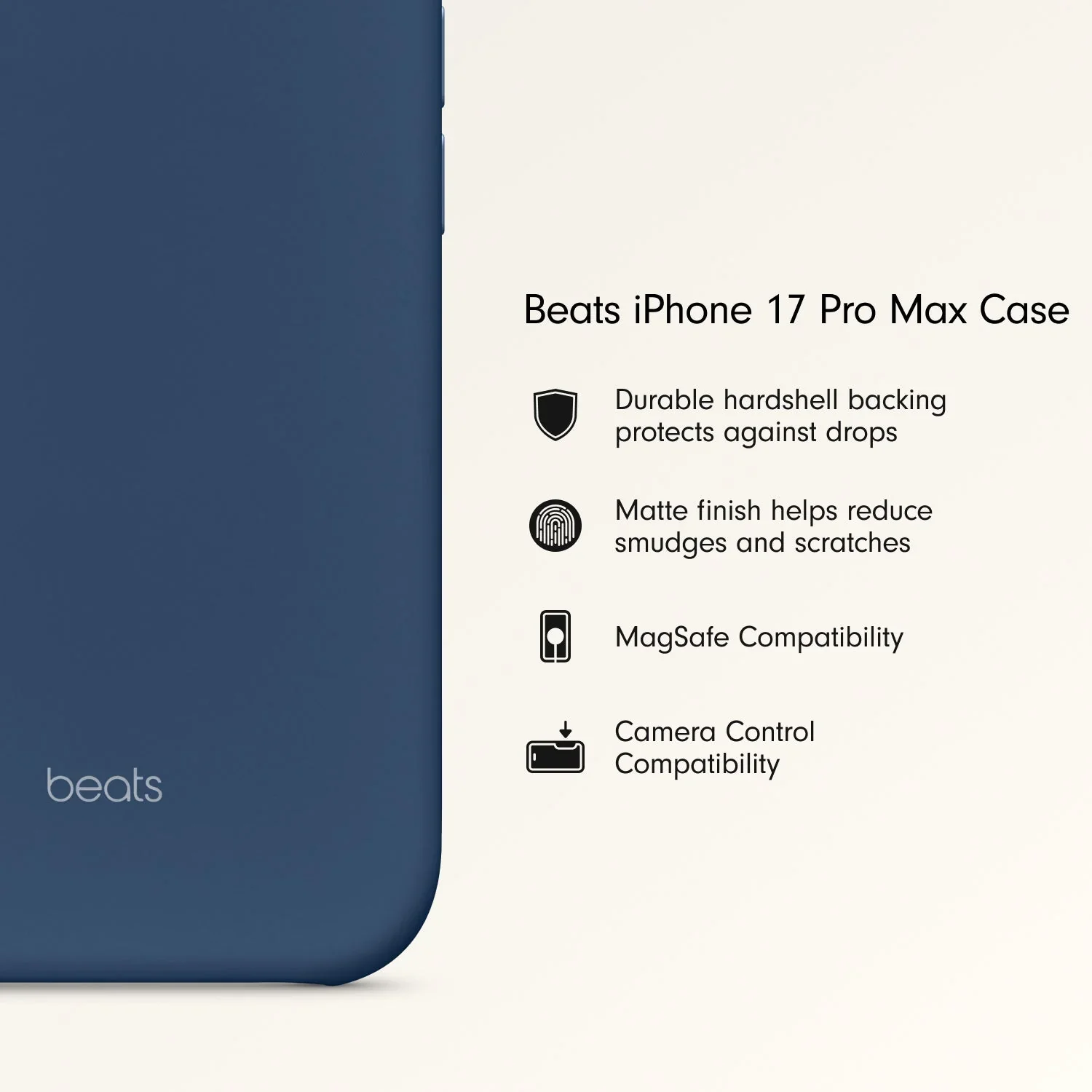 Husa de protectie Apple Beats cu MagSafe pentru iPhone 17 Pro Max, Bedrock Blue - Image 2
