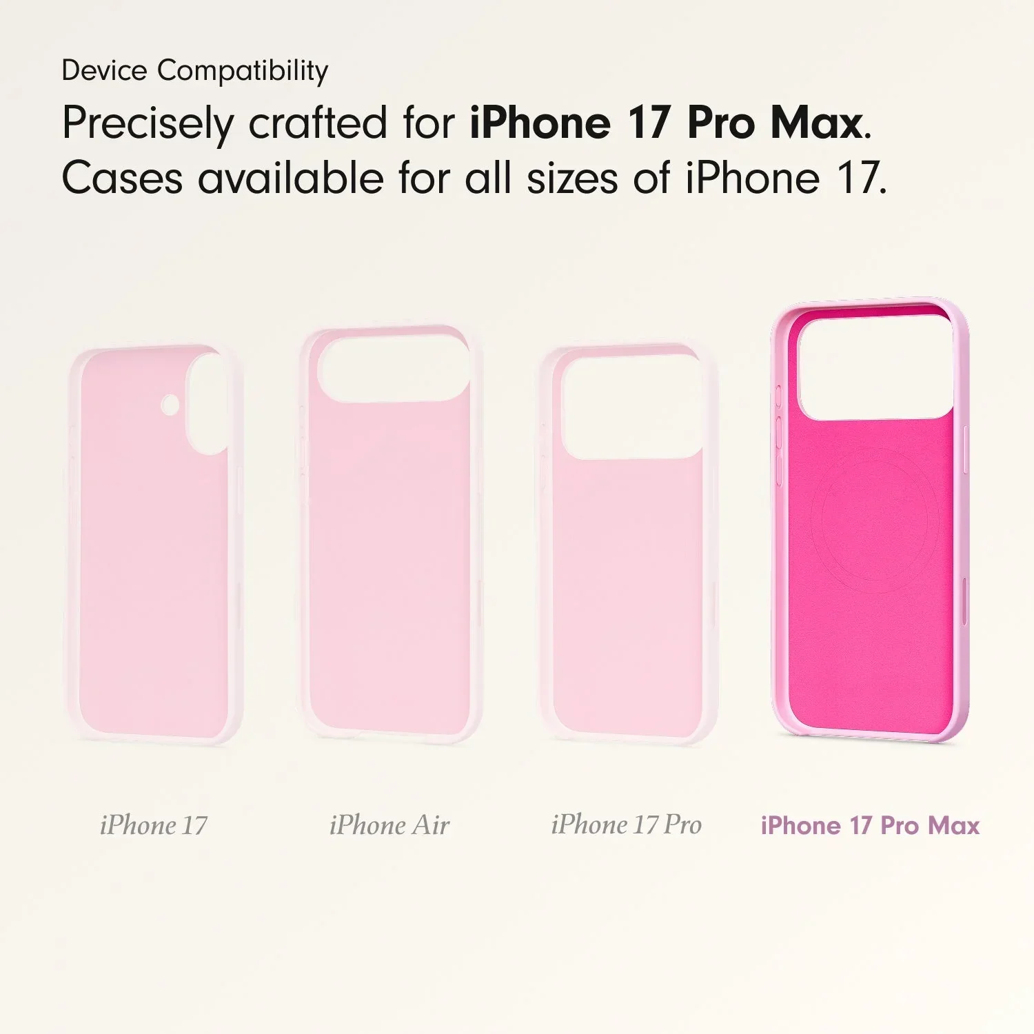 Husa de protectie Apple Beats cu MagSafe pentru iPhone 17 Pro Max, Pebble Pink - Image 3